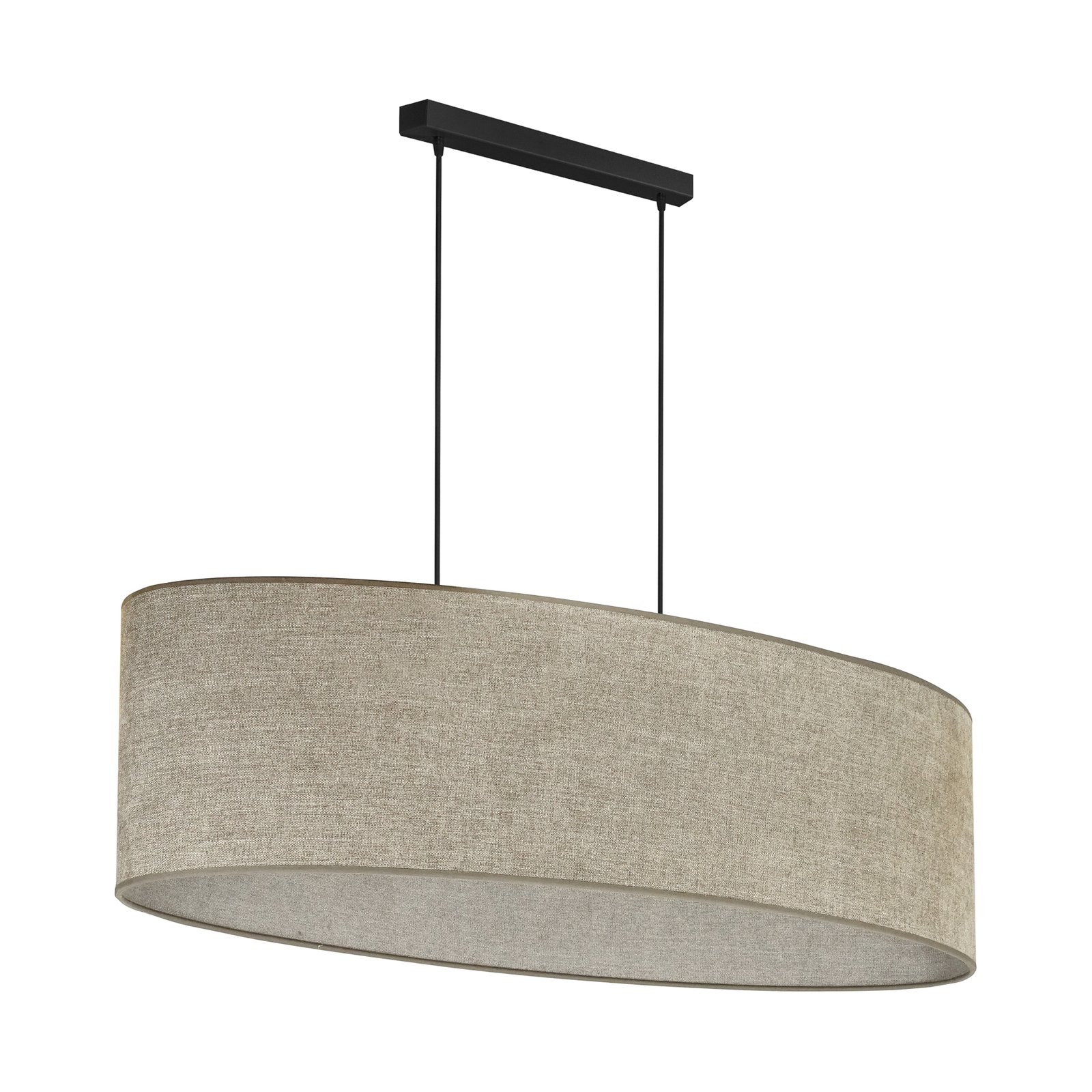 Euluna Hängelampe Celine, cappuccino, Chenille-Stoff, 80 cm