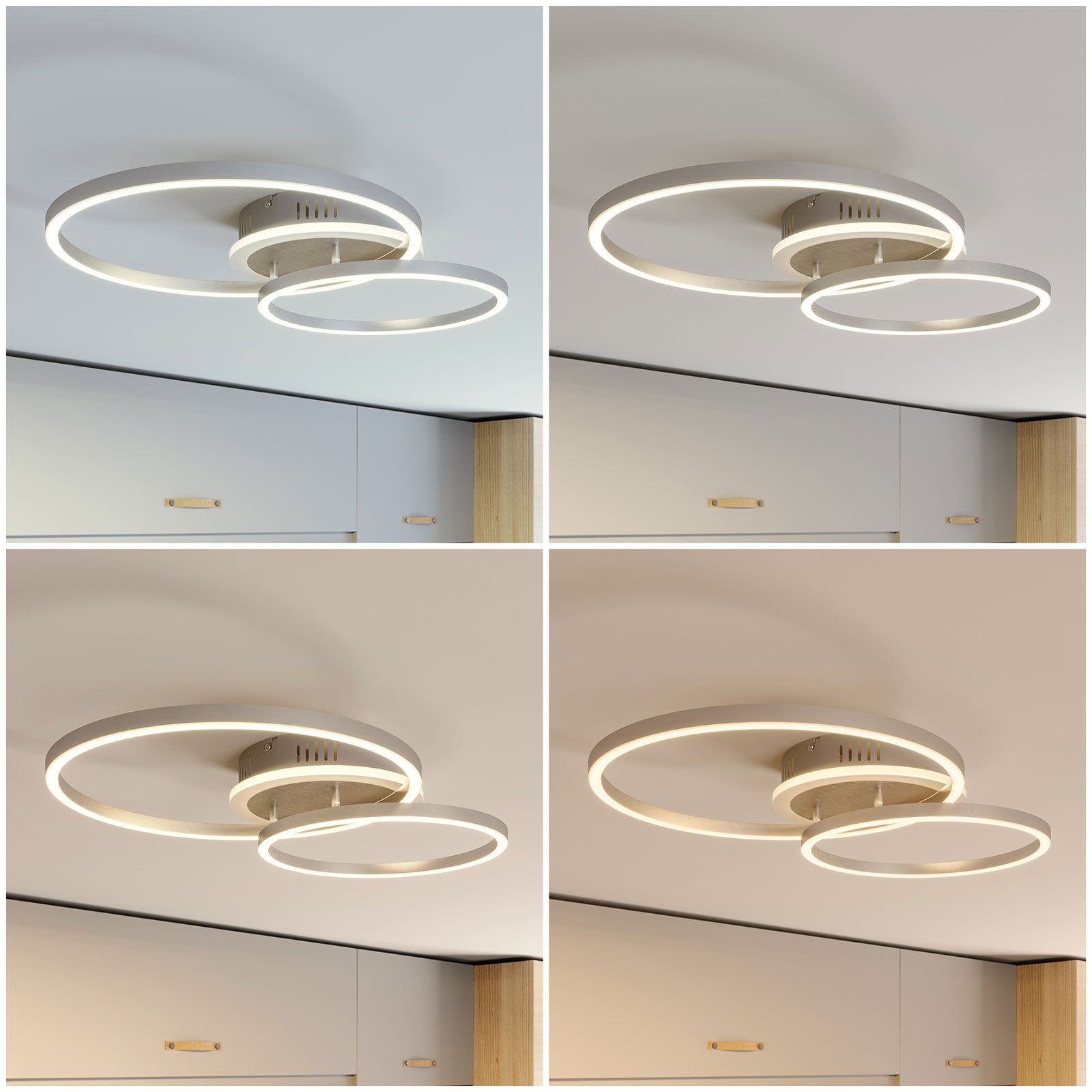 Lindby Smart LED-taklampa Edica, 58 cm, Tuya, CCT