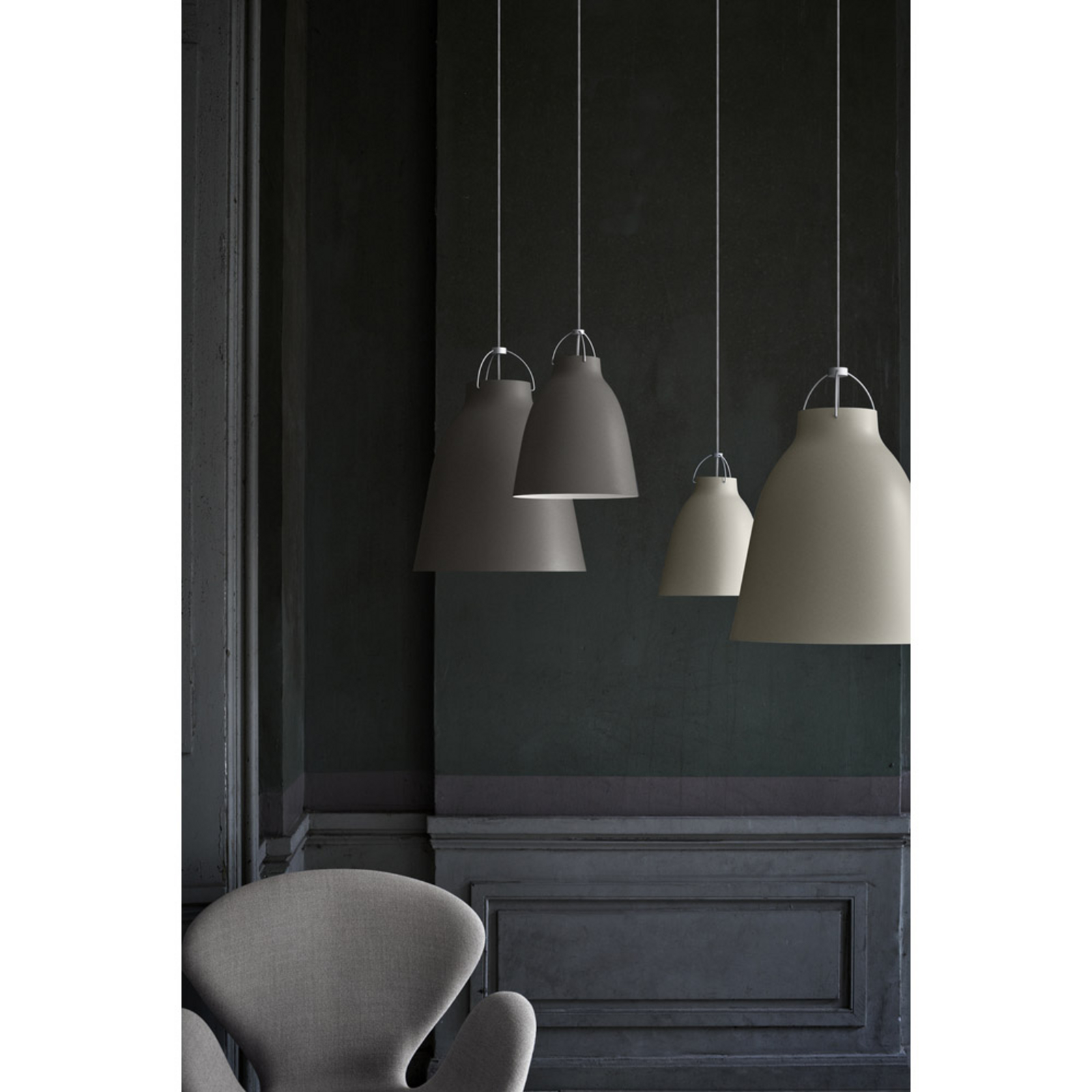 Caravaggio™ P2 Hanglamp Matt Zwart - Fritz Hansen