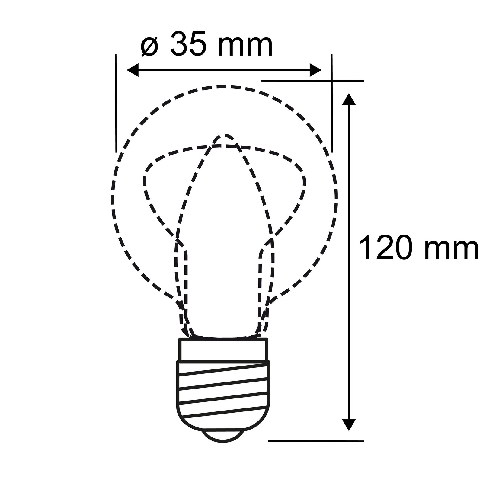 Λαμπτήρας κεριού LED E14 2.8W 2,700K Windblast Filament