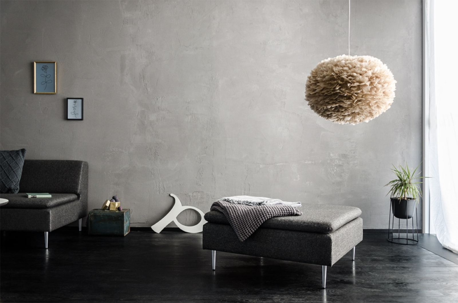 Eos Lustră Pendul Medium Deschis Maro/Alb - UMAGE