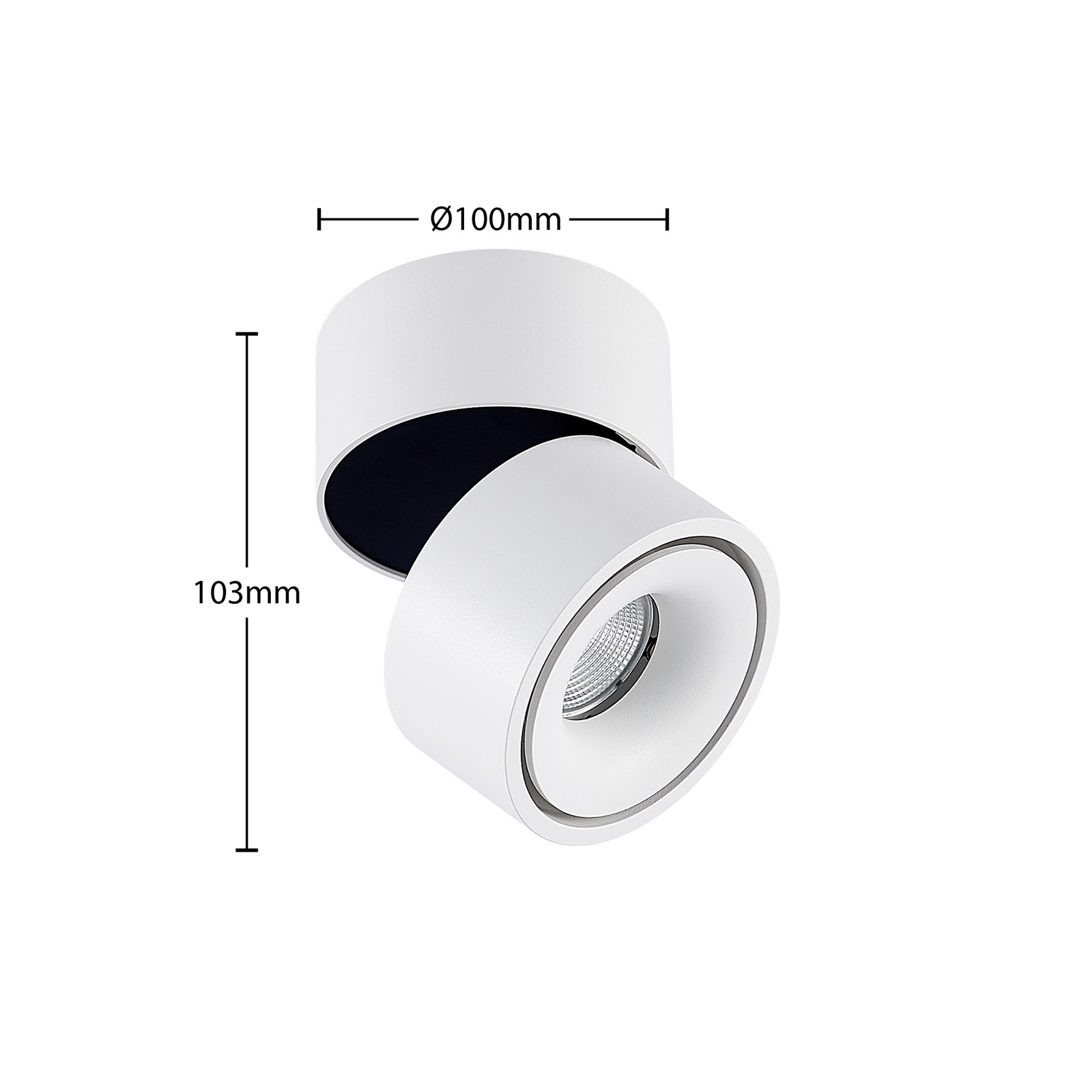 Arcchio Faretto da soffitto LED Rotari, bianco, 1 anta, 790lm