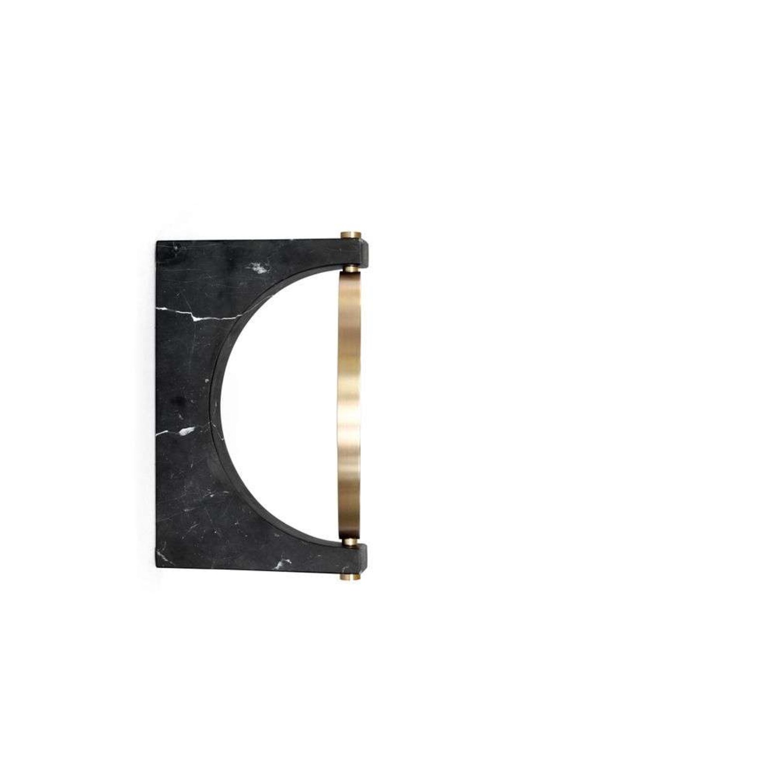 Pepe Marble Miroir Mur Brass/Black - Audo Copenhagen