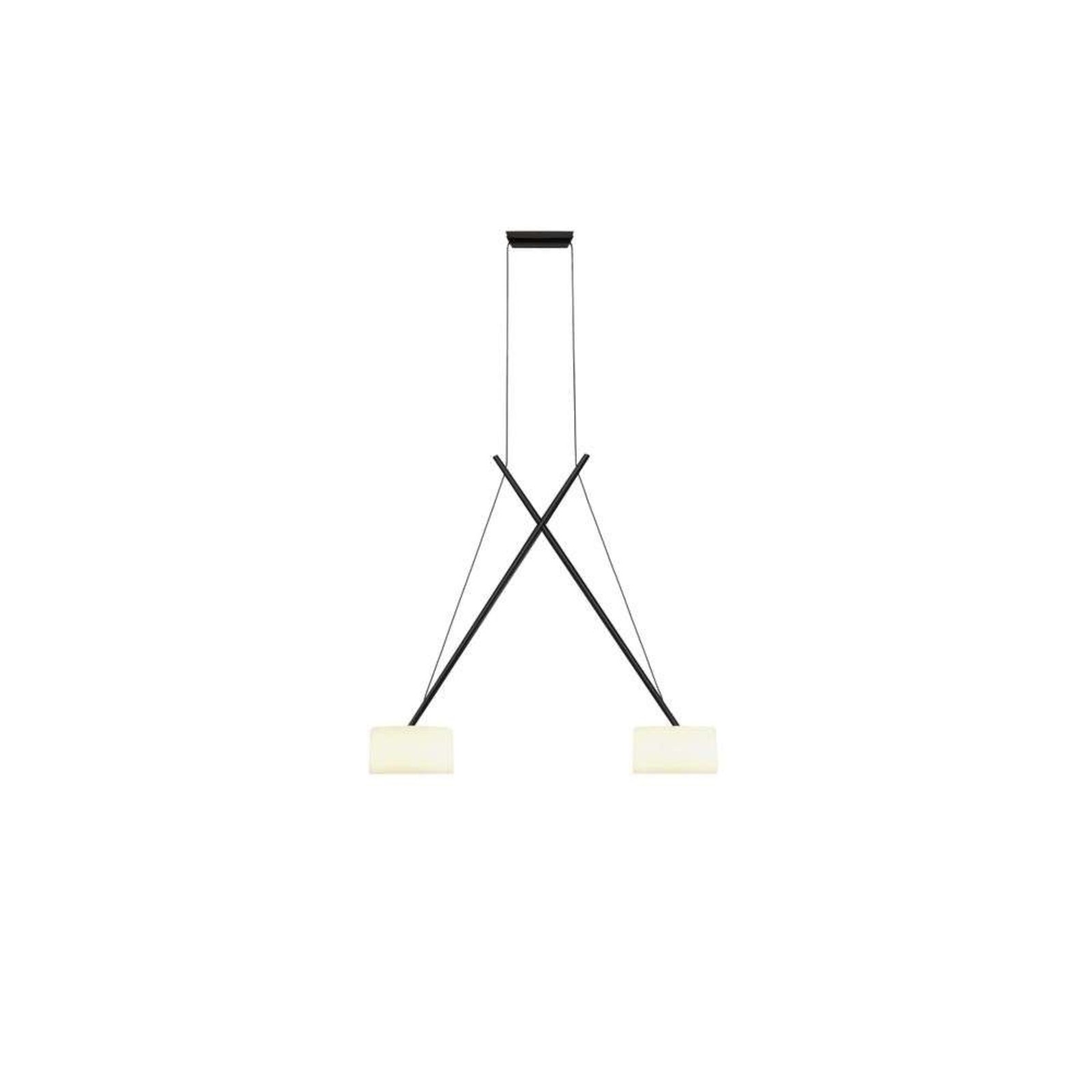 Twin LED Lámpara Colgante Black/Glass - Serien Lighting