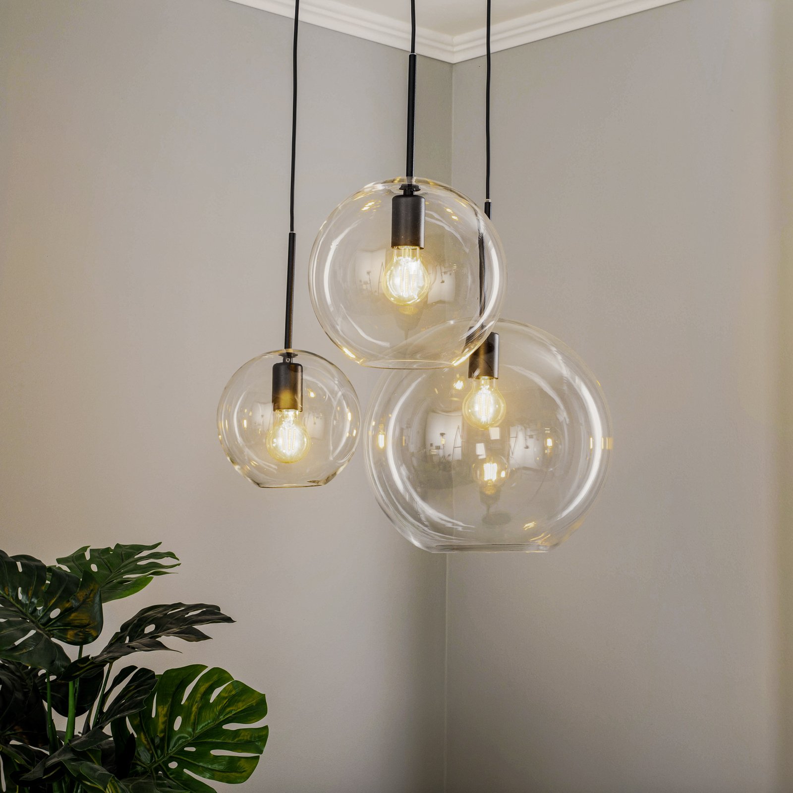 Lampă suspendată Sphere, 3 becuri