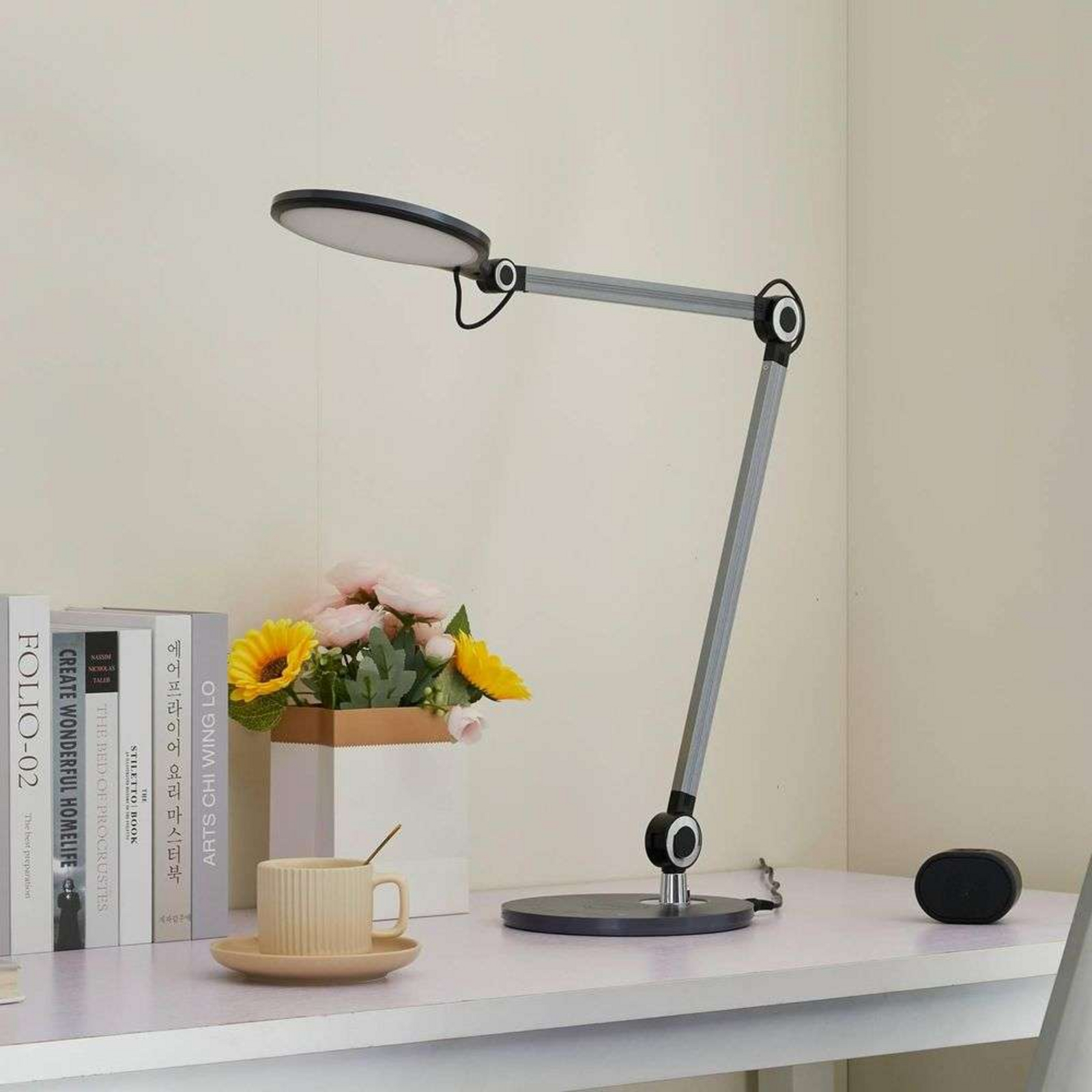 Nyxaris LED Asztali Lámpa CCT Grey - Lindby