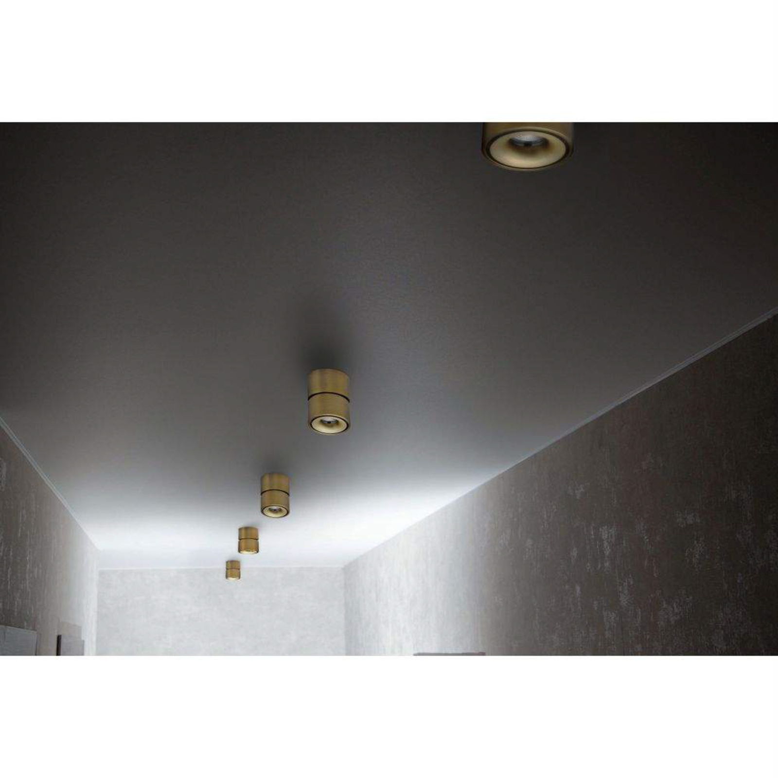 Easy W100 LED Felületre szerelt spot Brushed Brass - Antidark