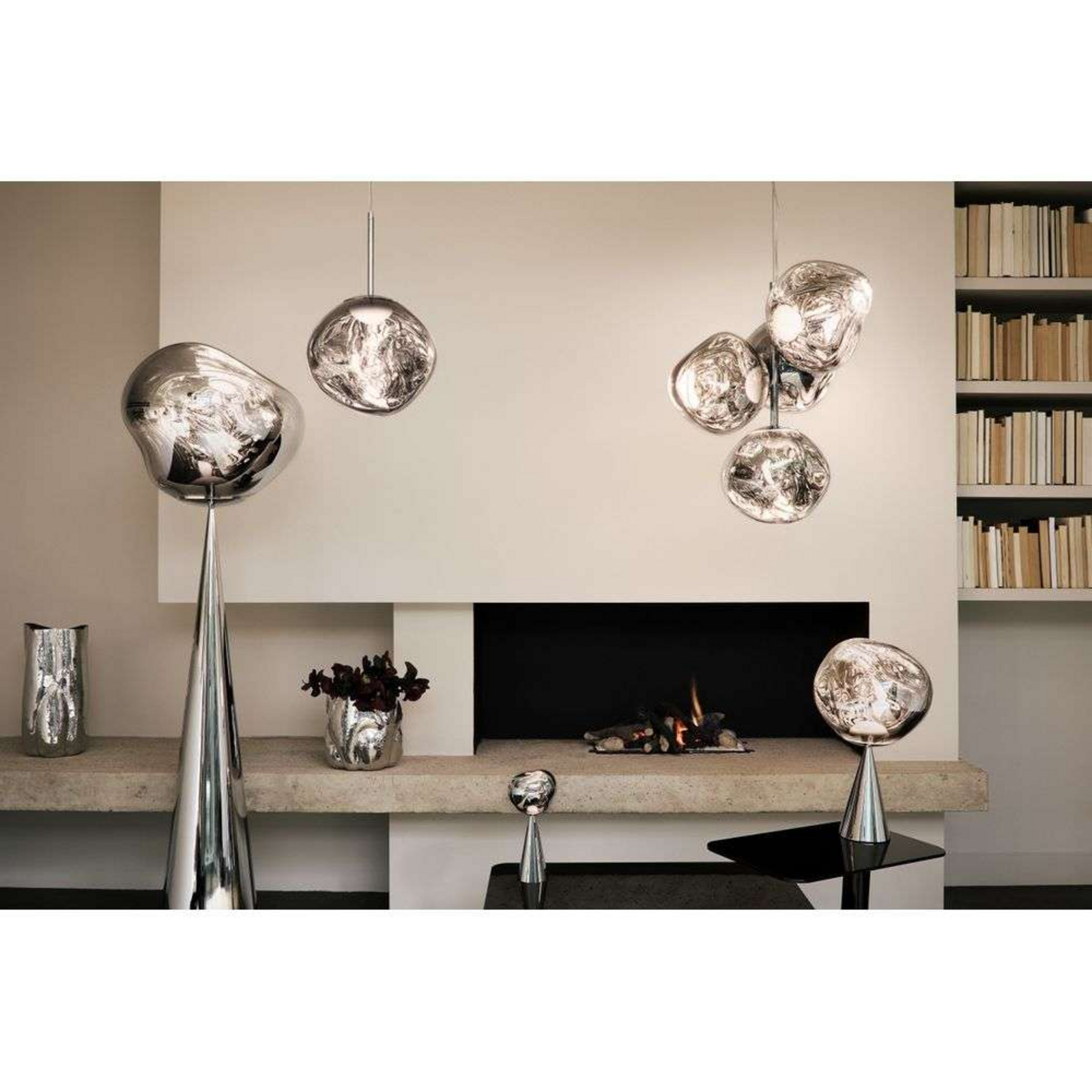 Melt Cone Fat Floor Lamp Smoke/Black - Tom Dixon