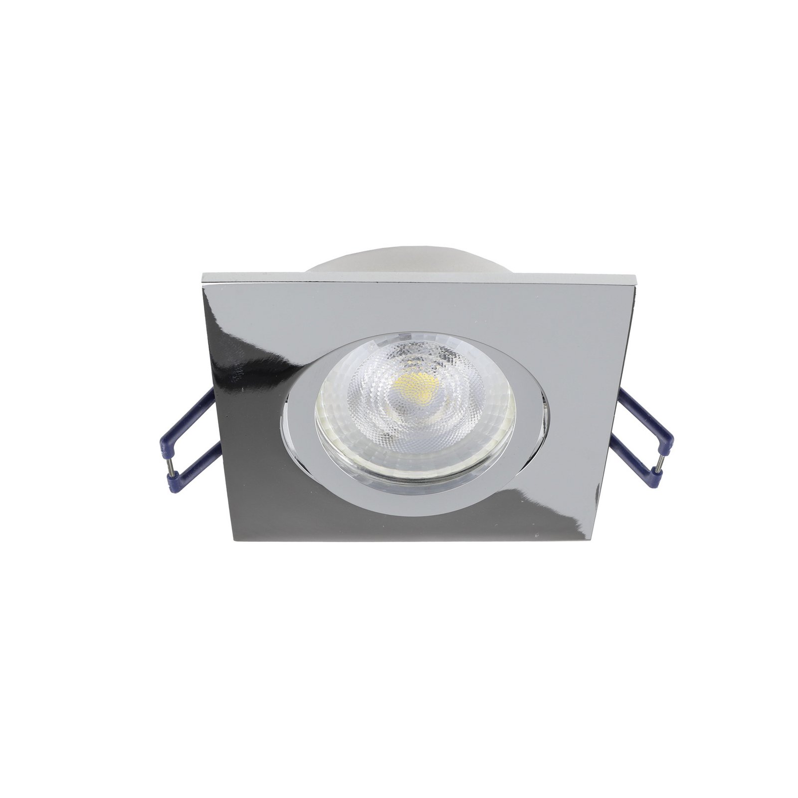Lampe encastrable au plafond Samsola, argent brillant, 9 x 9 cm, métal