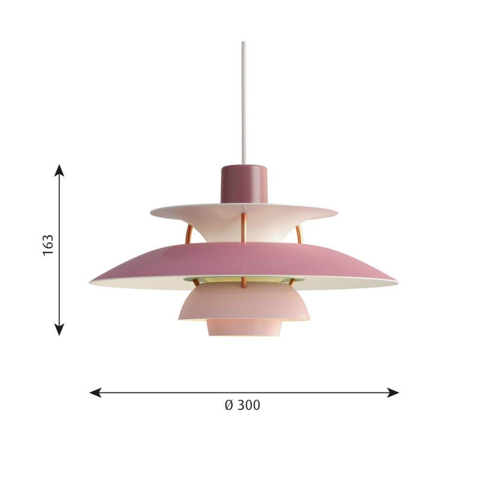 PH 5 Mini Závěsná Lampa Rosa - Louis Poulsen