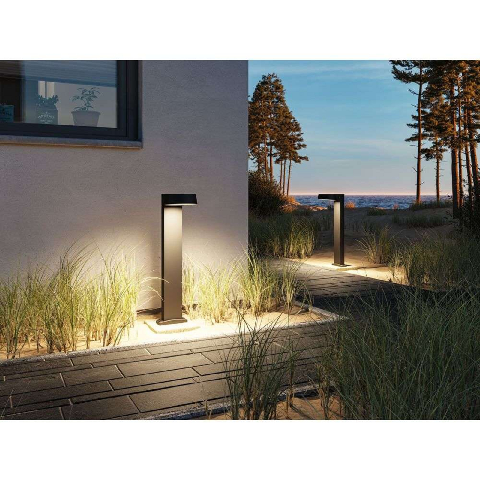 Capea Grand LED Buiten Bollard IP44 Antraciet - Paulmann