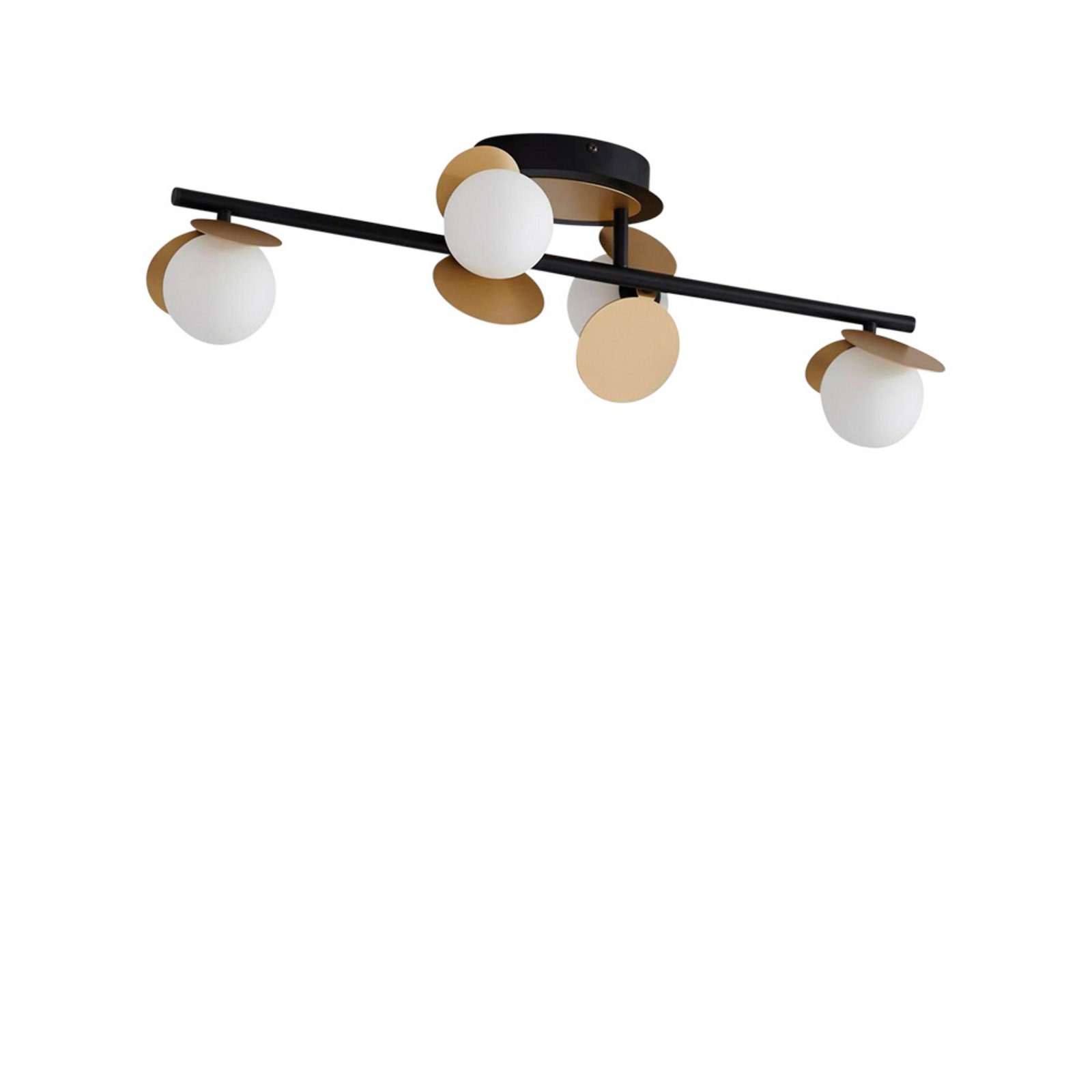 Pallo 4 LED Stropna lampa Crna/Zlato - Lucande
