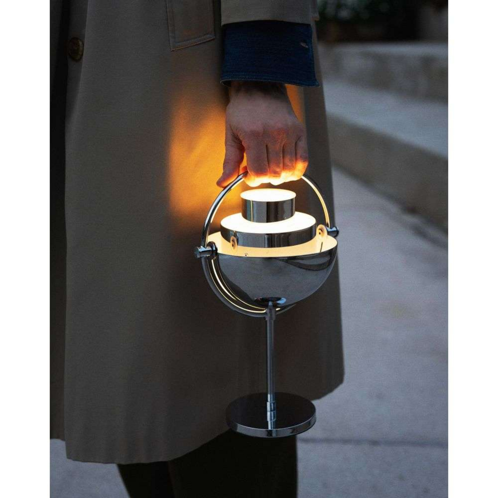 Multi-Lite Portable Table Lamp Chrome/Chrome - GUBI