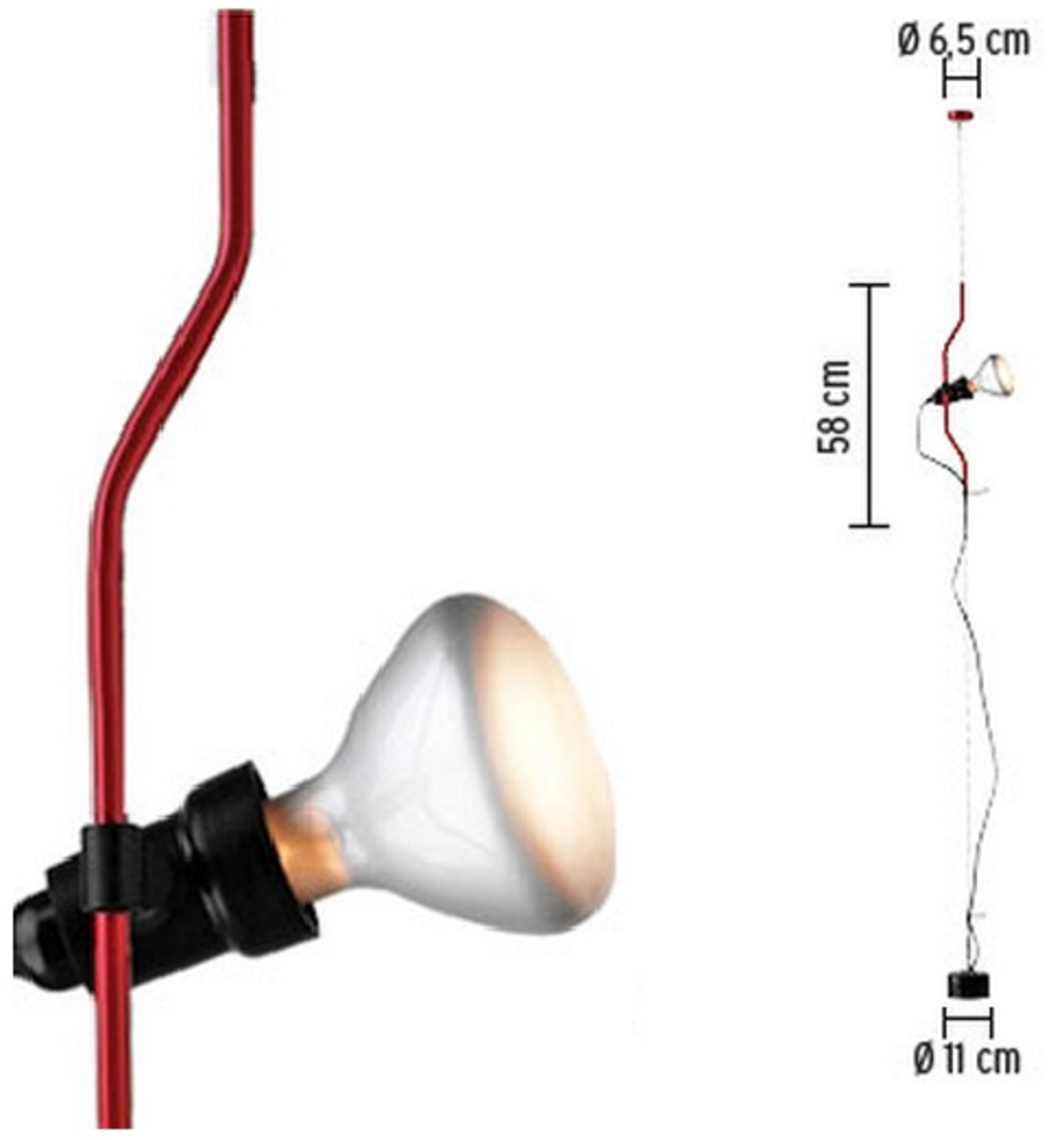 Parentesin Lamp Edel voor Hanglamp Rood - Flos met Dimmer