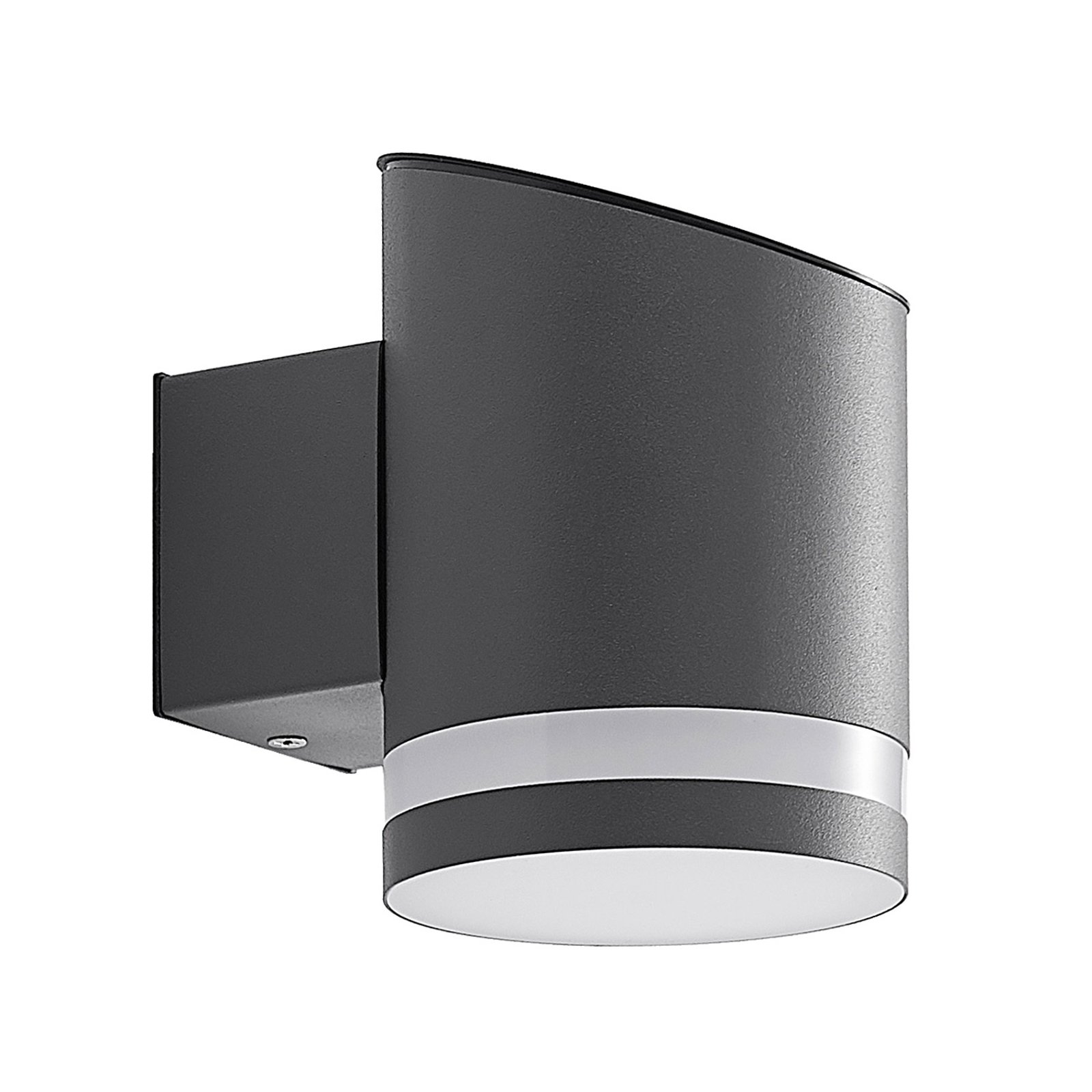 Lindby LED aurinko ulkoseinävalaisin Bentlas, antrasiitti, IP44