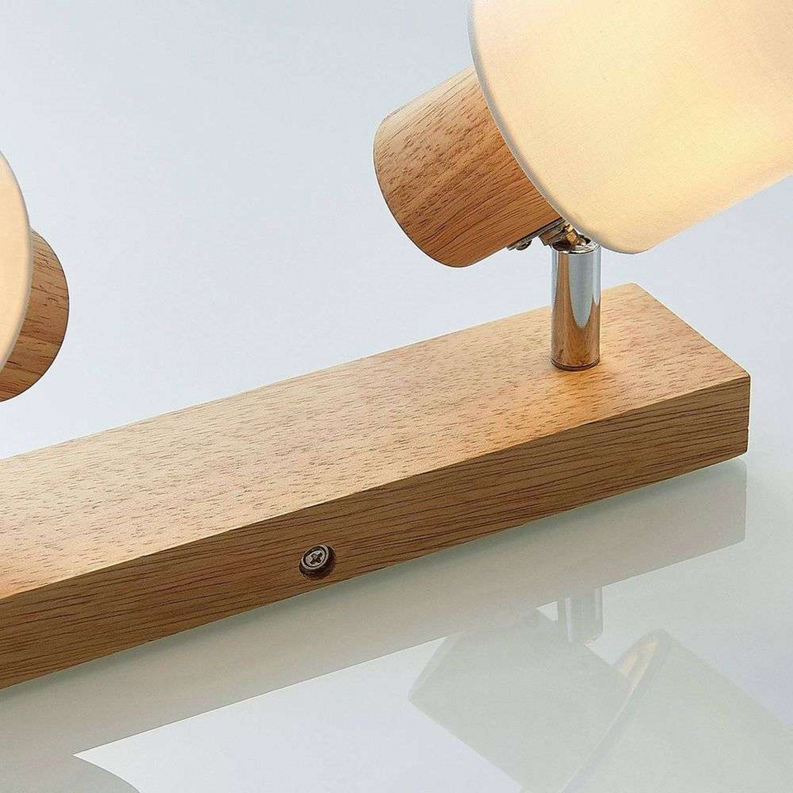 Wanessa 2 Kattovalaisin Wood/White - Lindby