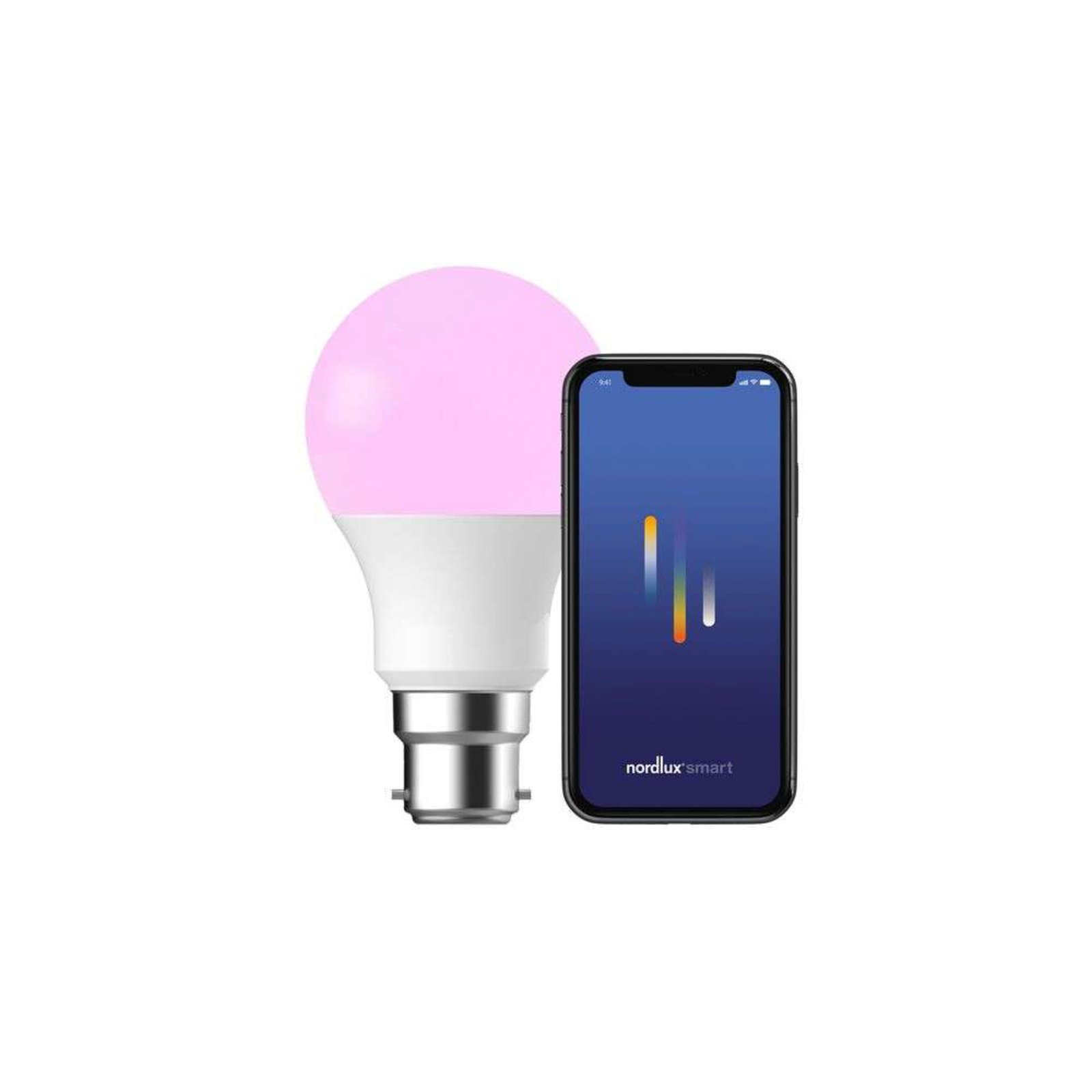 Pære Smart Colour 8W (806lm) 2200-6500K Dim. White B22 - Nordlux