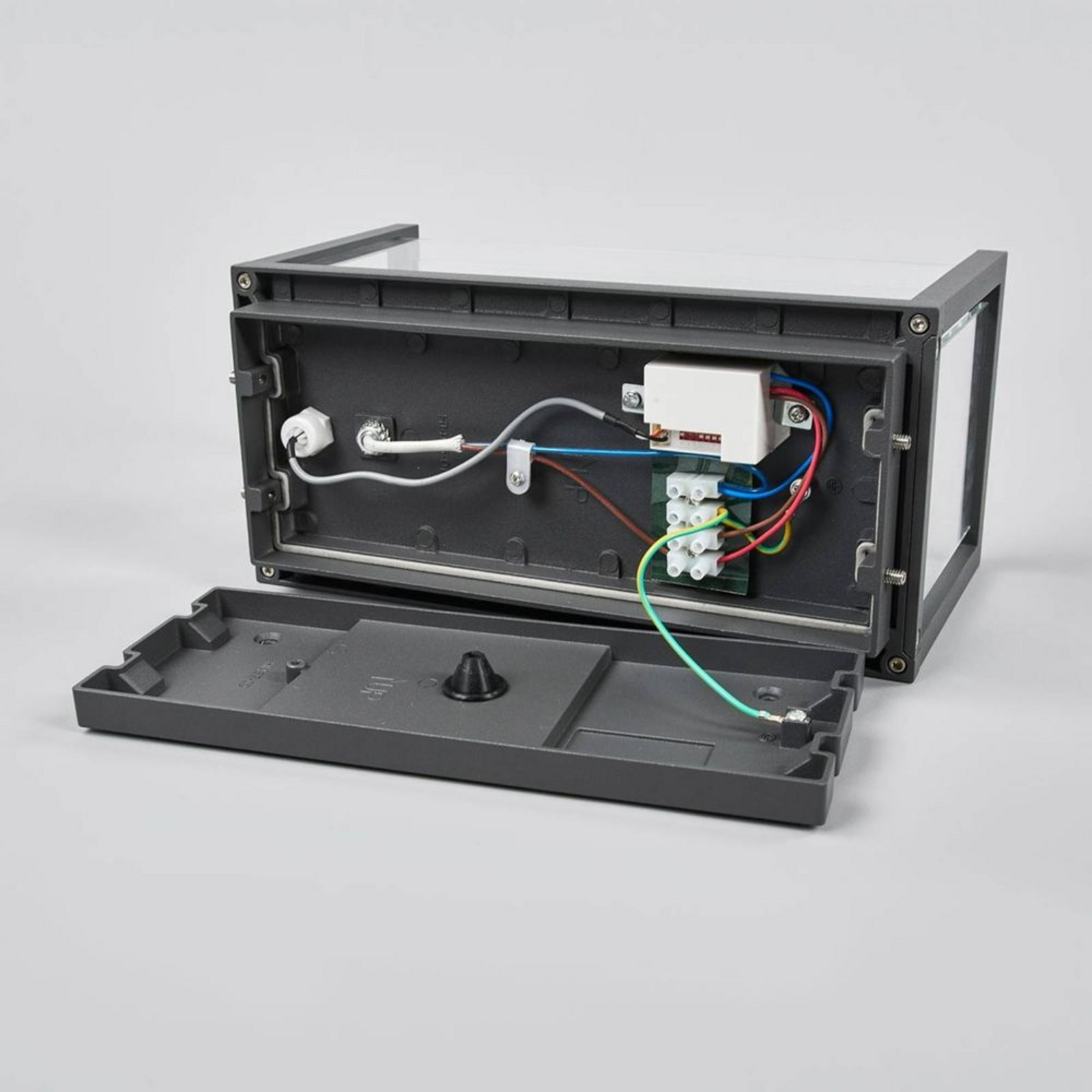 Annalea Candeeiro de Parede Exterior IP54 com Sensor Dark Grey - Lucande