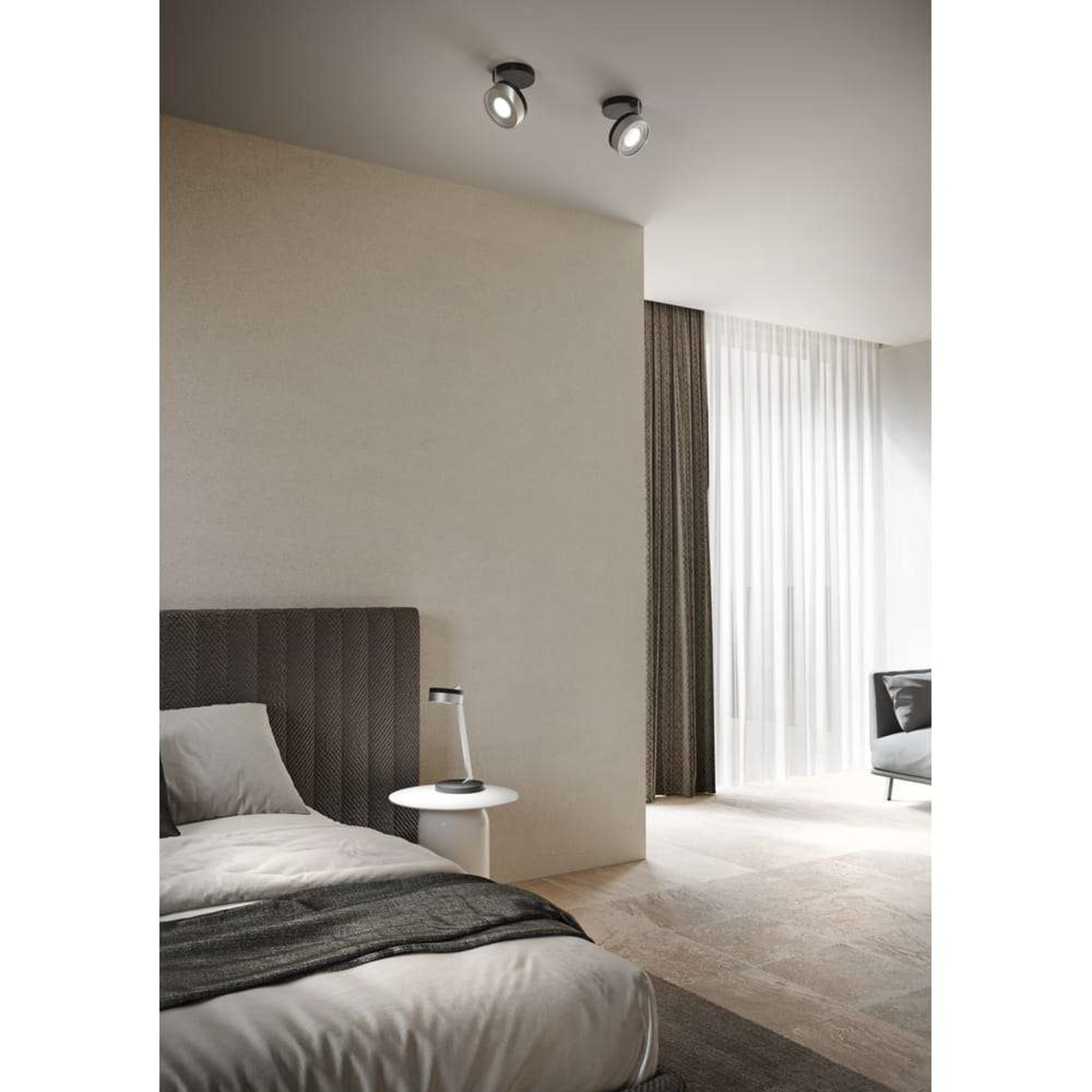 Blade C1 Slim Plafond Matt Black/Satin Silver - Light-Point