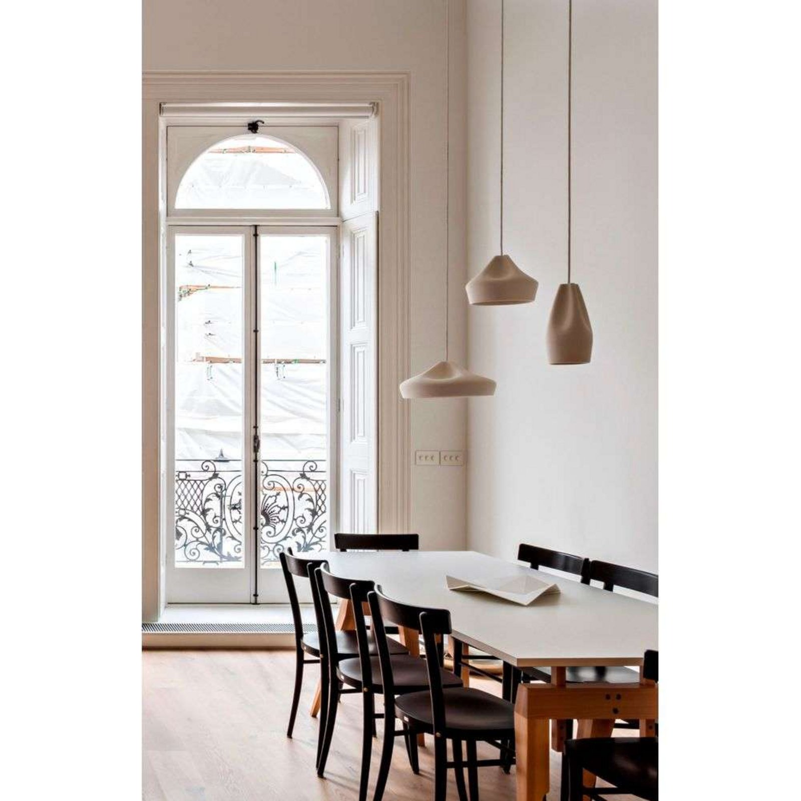 Pleat Box 24 Candeeiro Suspenso E14 Ocher/Branco - Marset