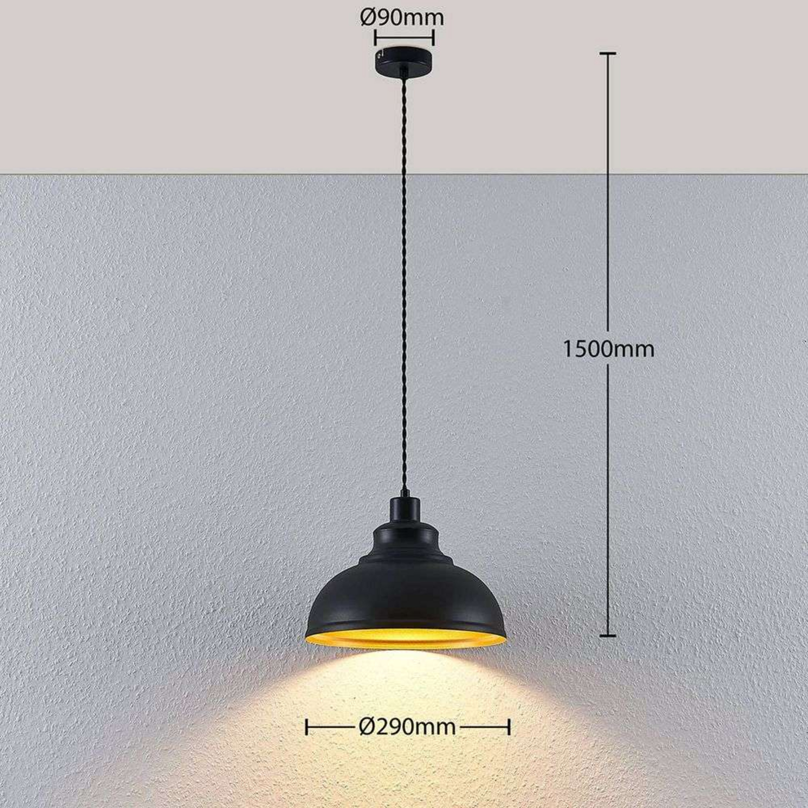 Albertine Suspension Black - Lindby