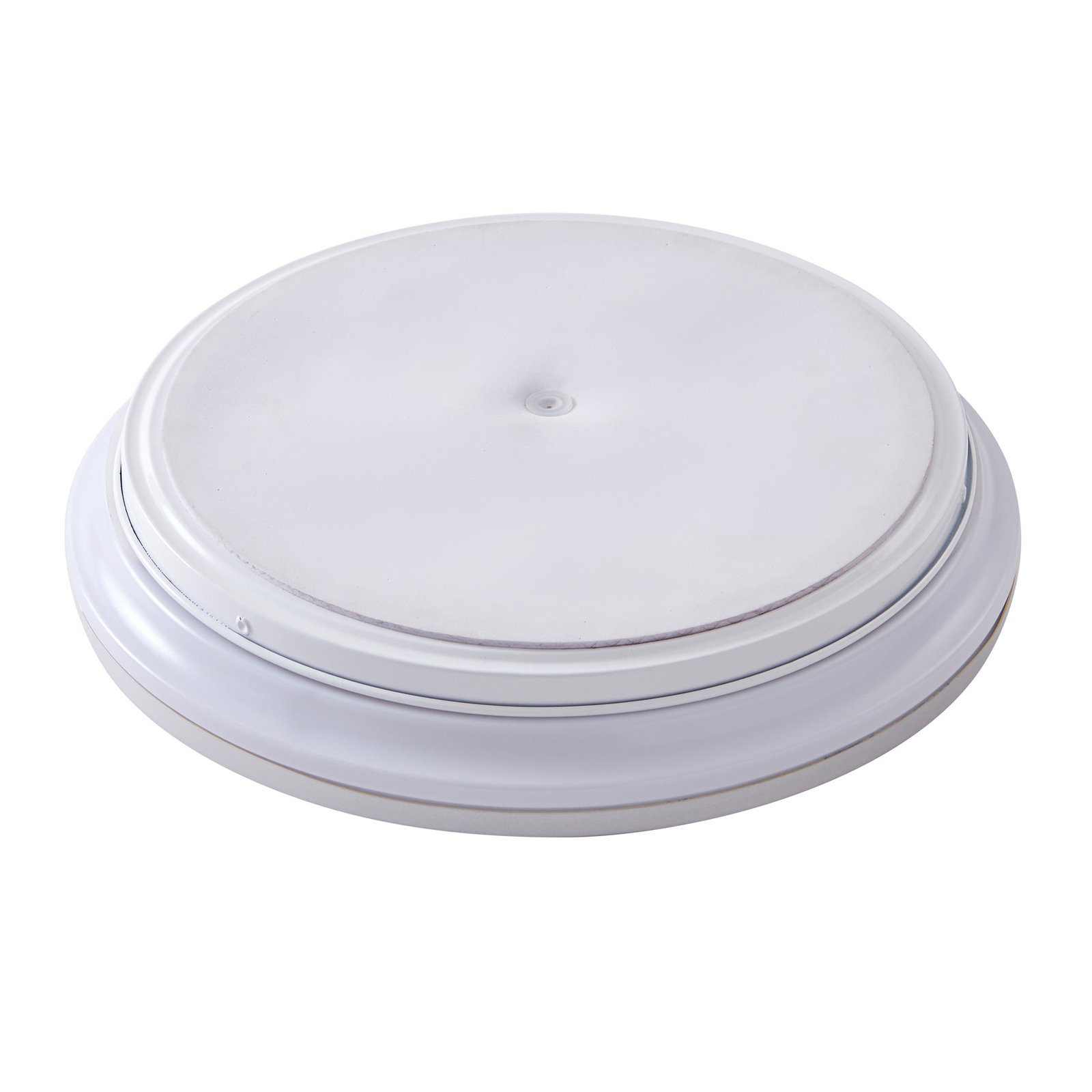 Lindby LED stropna svetilka Furgo, srebrna/bela, plastika, IP44