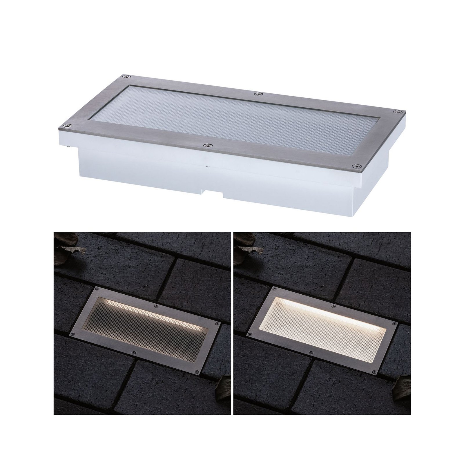 Paulmann Brick foco de suelo LED empotrado 10x20cm