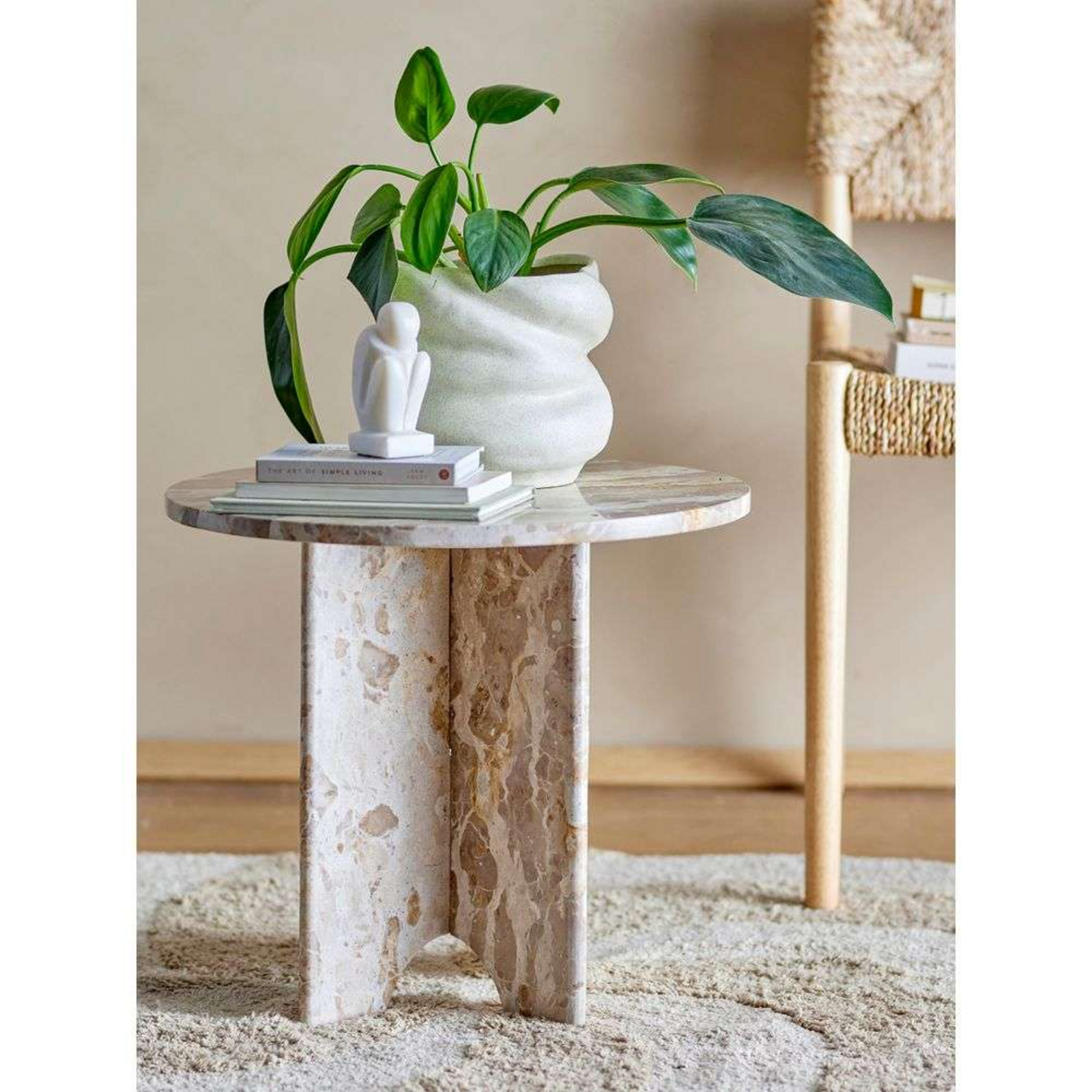 Jasmia Sidobord Brown Marble  - Bloomingville
