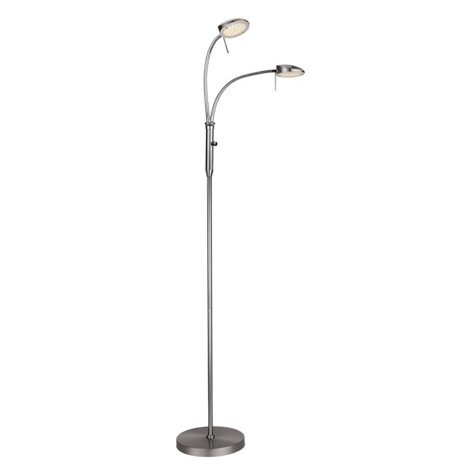 Vegas 2 Floor Lamp Brushed Steel - Halo Design