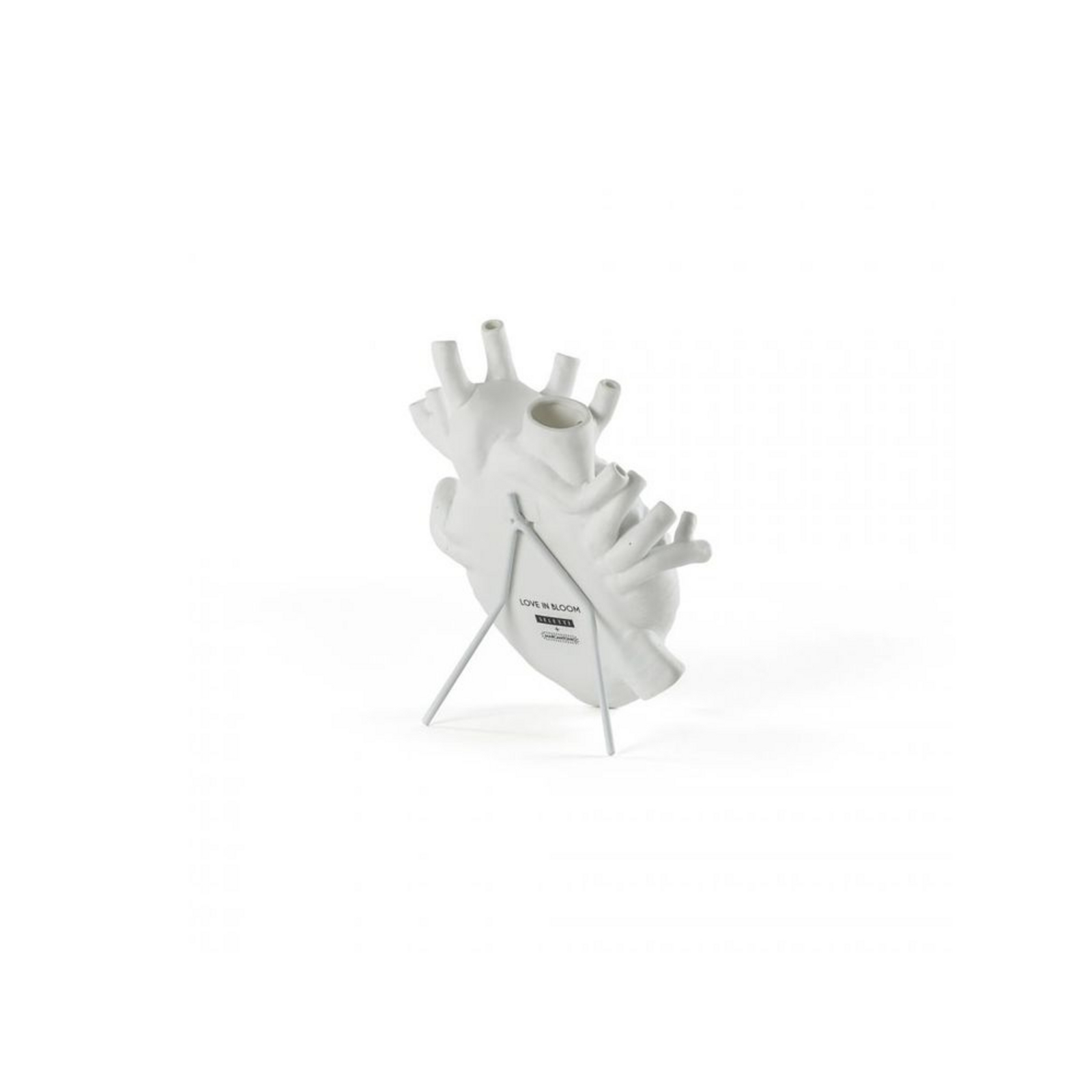Love In Bloom Porcelain Heart Vaas Wit - Seletti