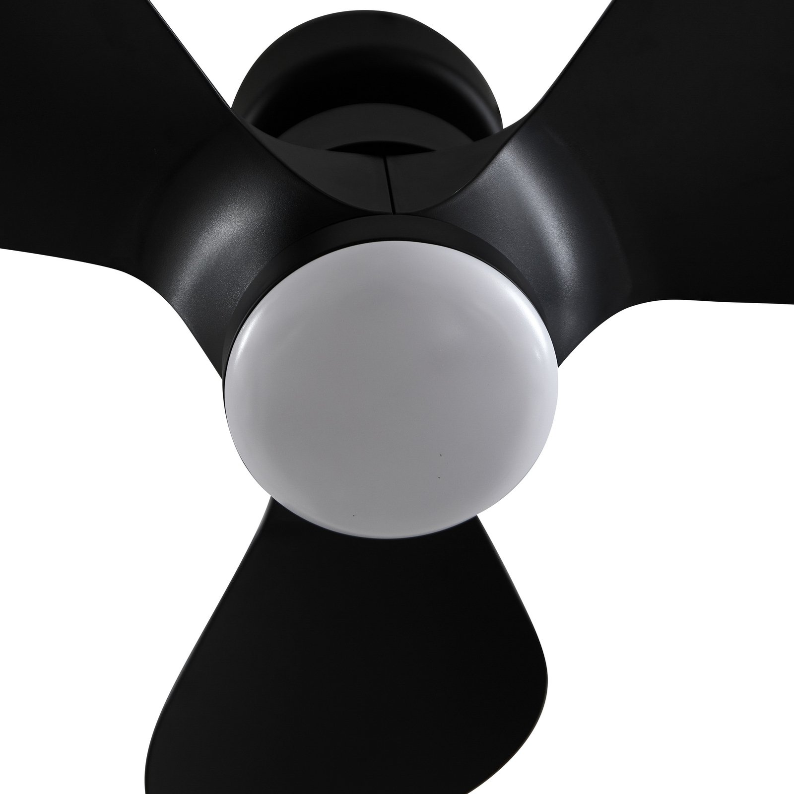 Stropný ventilátor Lindby LED Enon, čierny, DC motor, tichý