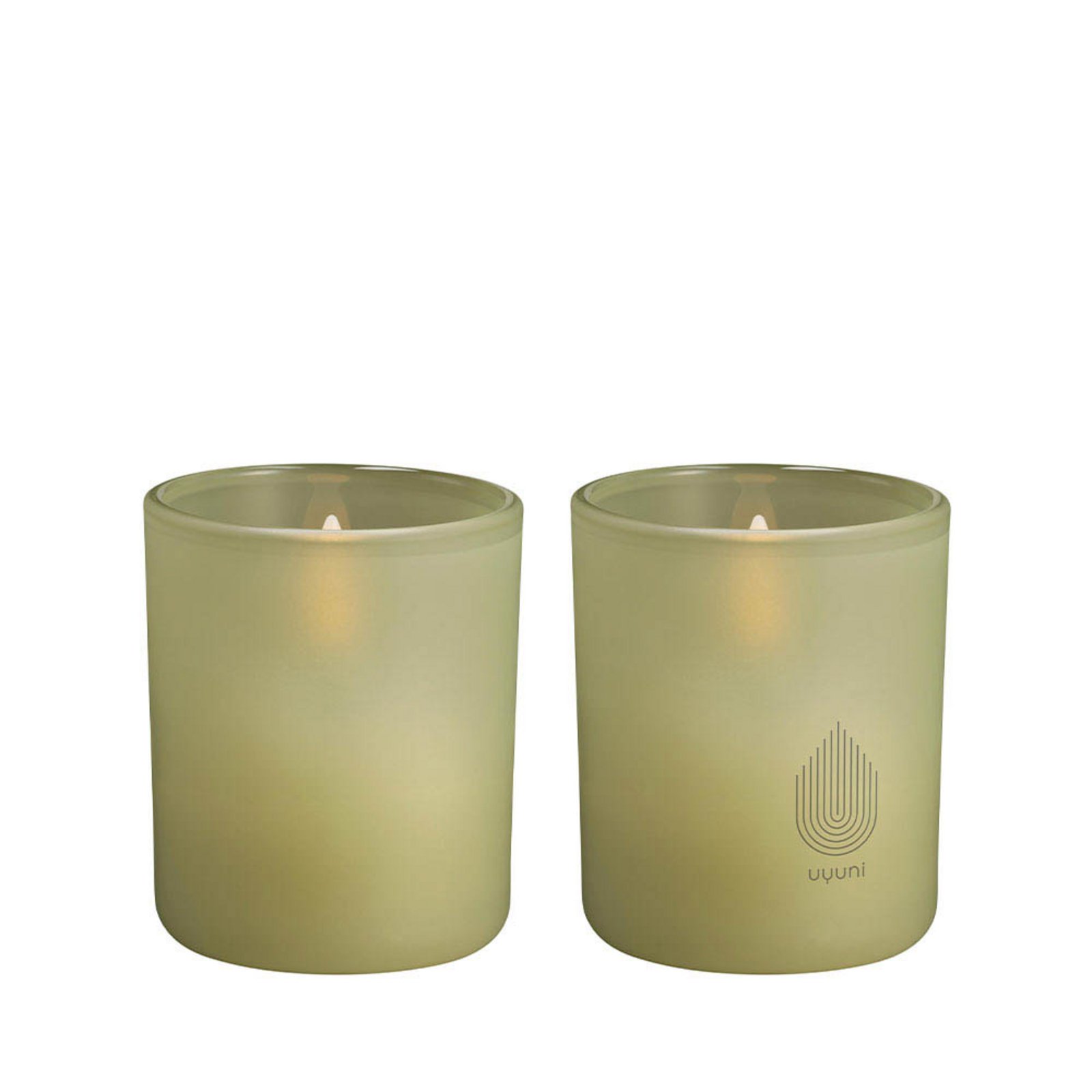 Verre Clair 2-pack 6x7 cm Light Green Leaf - Uyuni Lighting