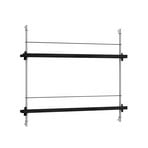 Magazine Shelving 65 Prateleira Black/Stainless Steel - Moebe