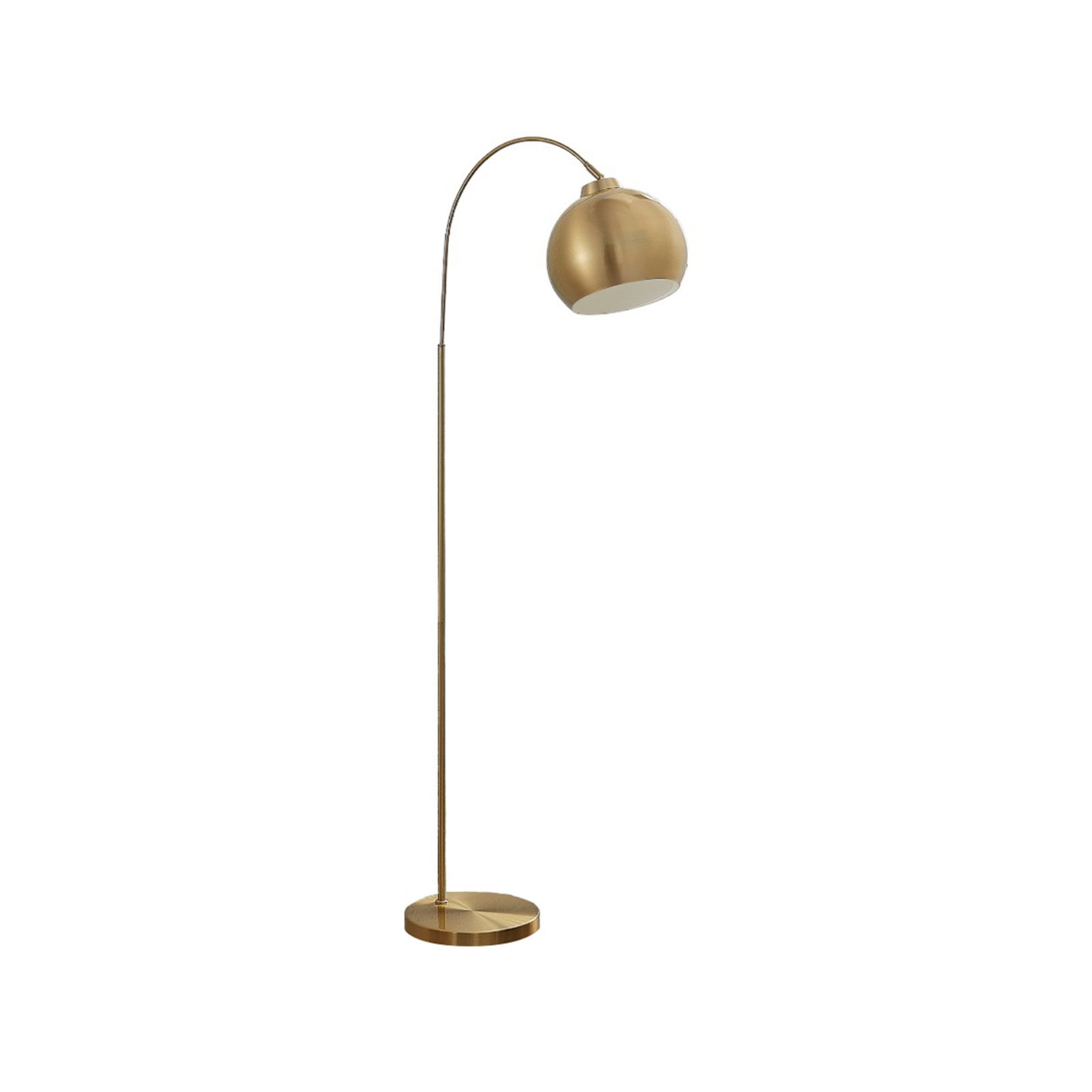 Lampă de podea arcuită Lindby Moisia, alamă, metal, 148 cm