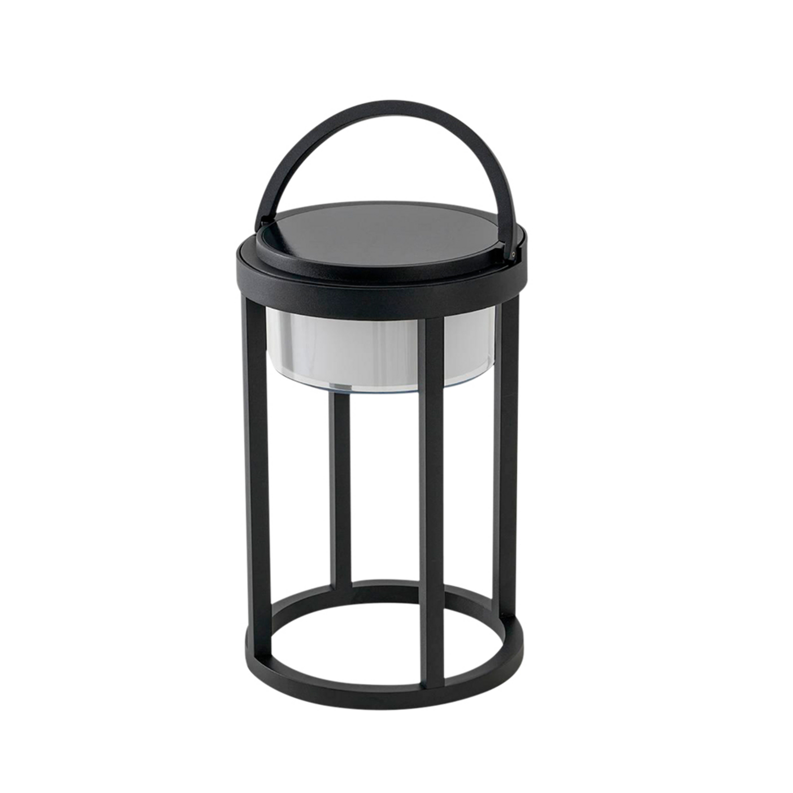Tilena Round Cellule solaire Lampe de Table Noir - Lucande