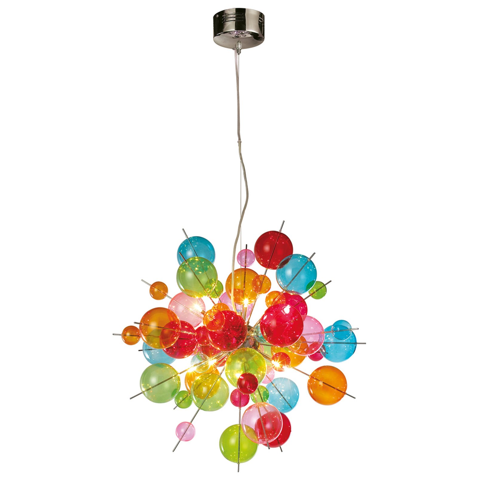 Lámpara colgante Aurinia multicolor Ø 65 cm