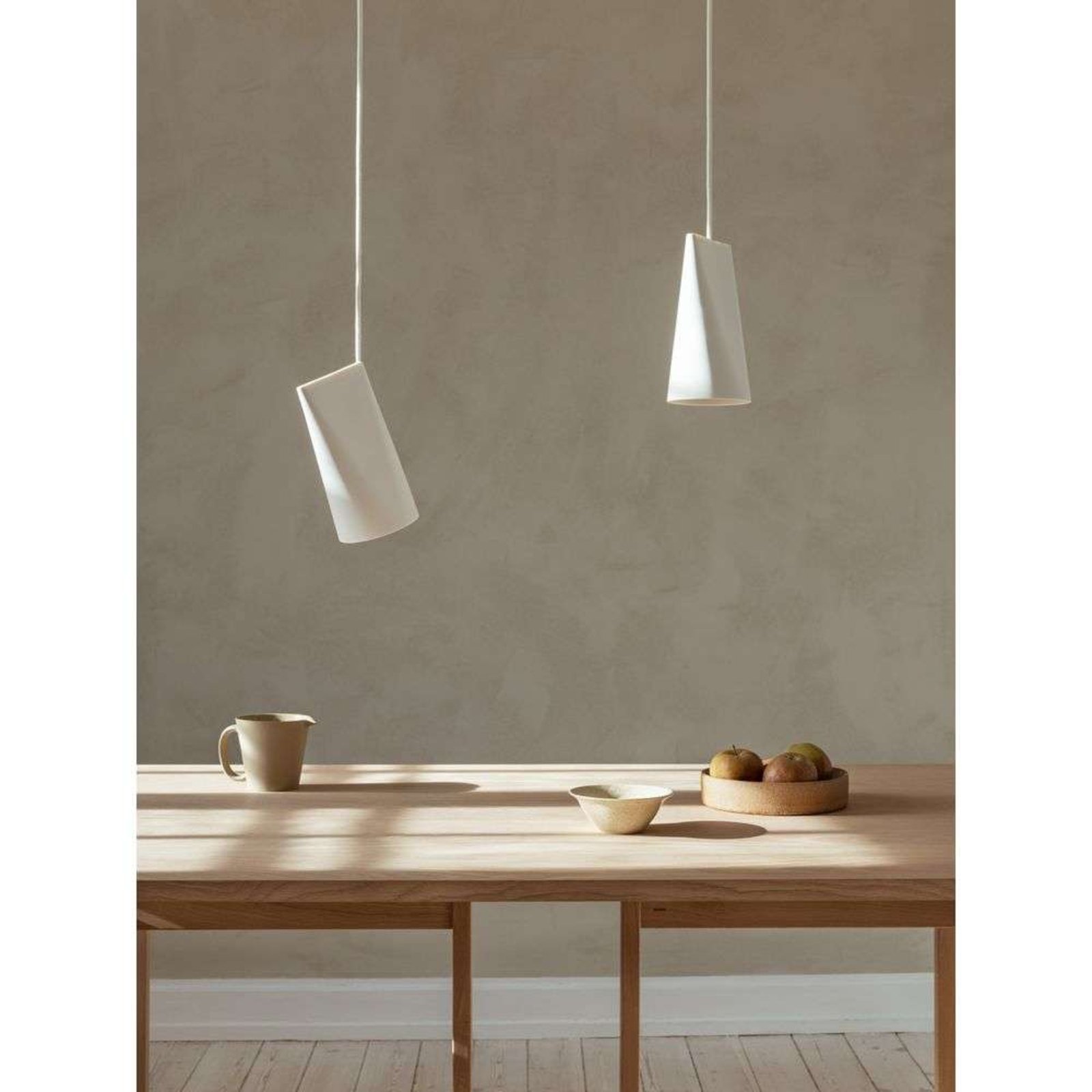 Ceramic Narrow Závěsné Světlo Light Grey - Moebe
