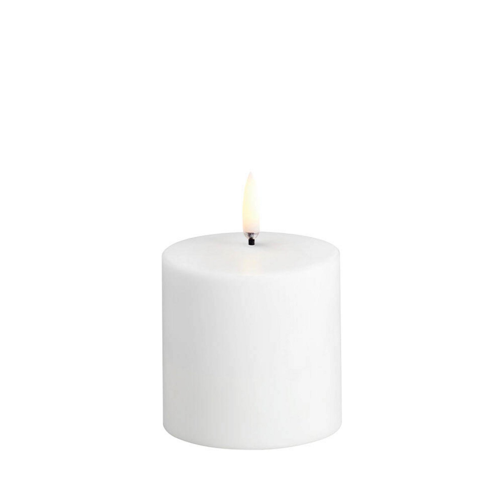 Újratölthető LED Oszlopos Gyertya 6,8x6,8 cm White Plain - Uyuni Lighting