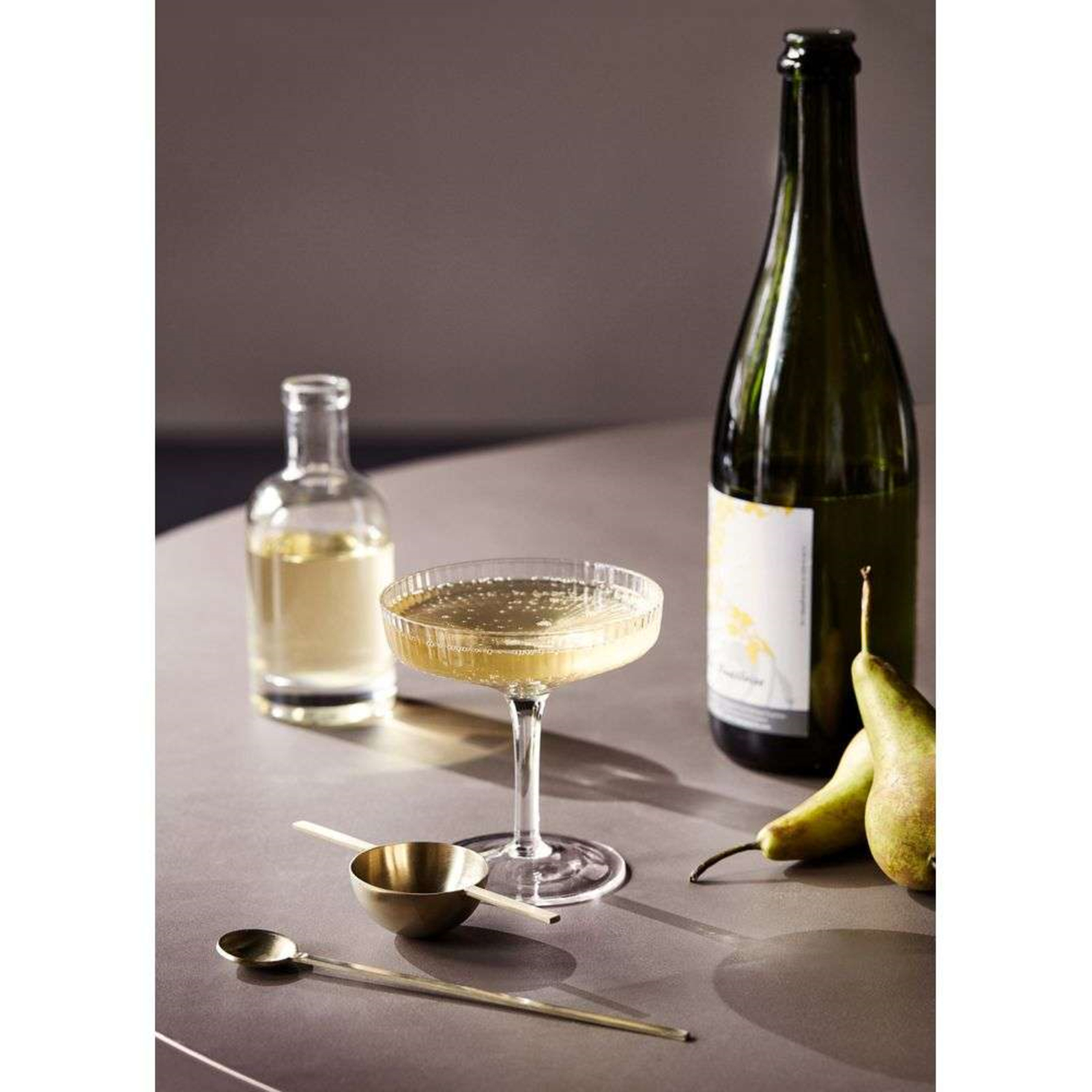 Ripple Champagne Saucers Set of 2 Prozirno - Ferm Living