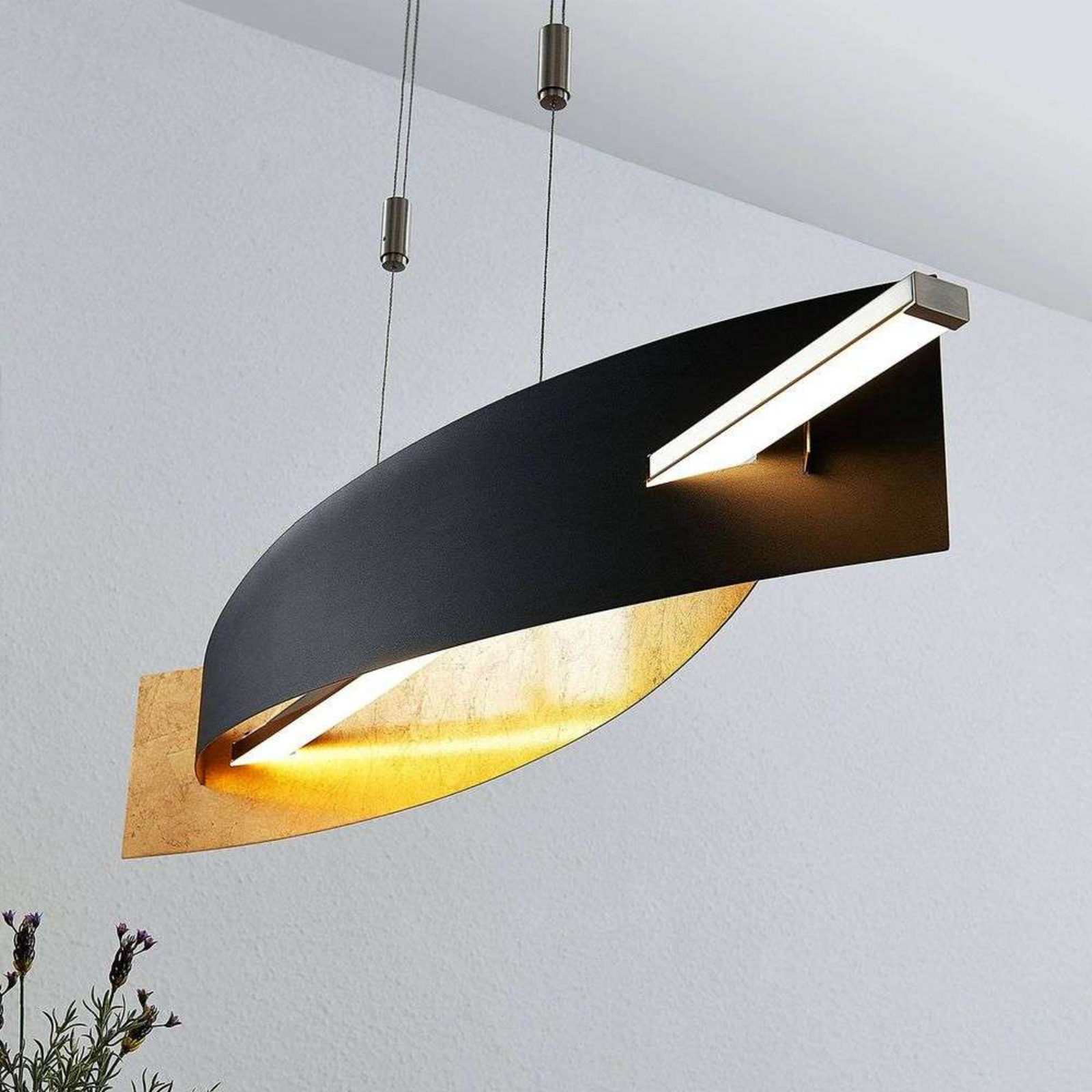 Marija Hanglamp L100 Black/Gold - Lucande