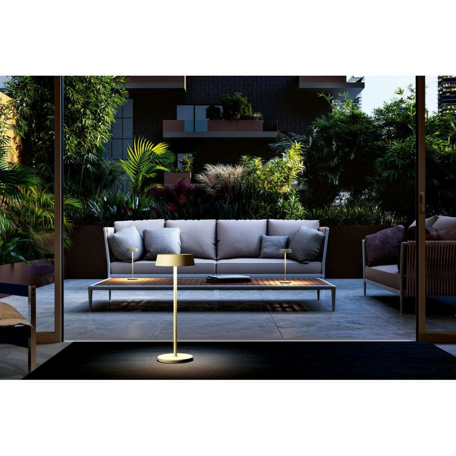 Rod Cordless Portable Tischleuchte IP54 Moss Gray - Diesel Living with Lodes