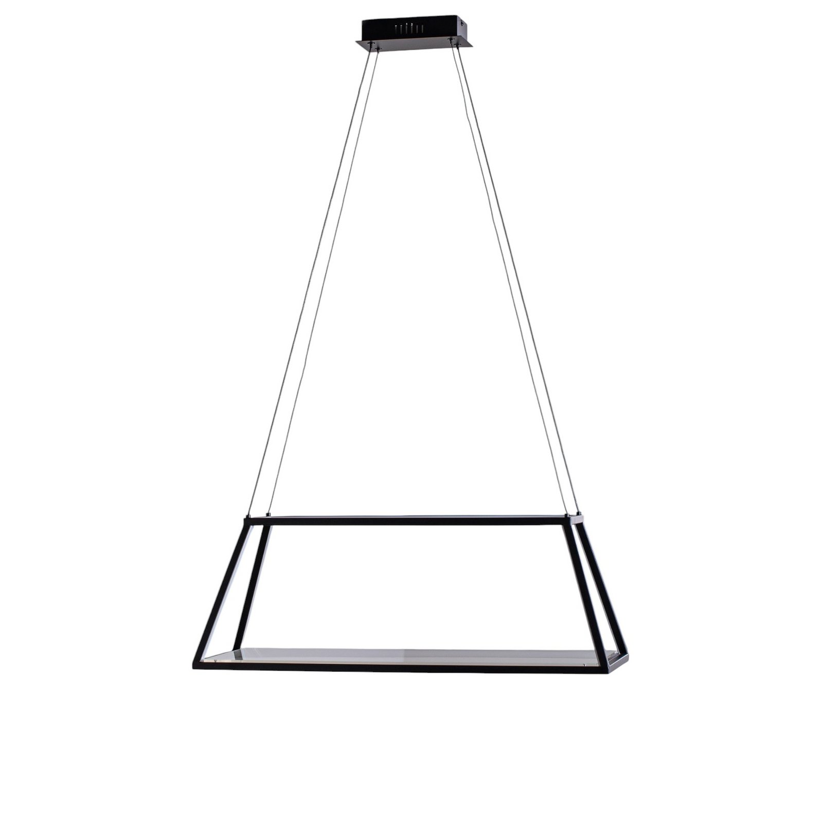 Lucande LED-Hängeleuchte Mensola, schwarz, Alu, 75 cm
