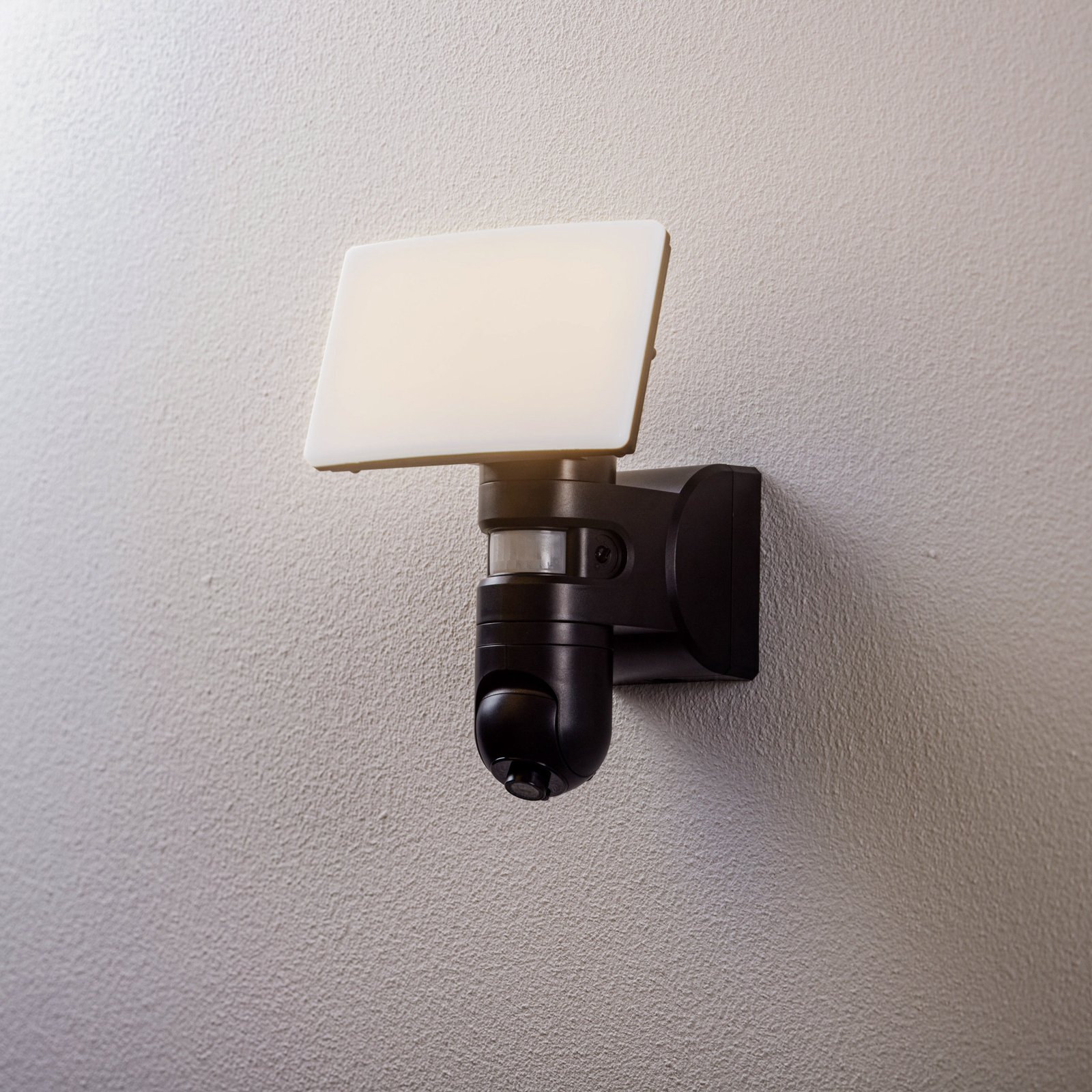 Prios LED kültéri fali reflektor Avayah, mozgásérzékelő, kamera