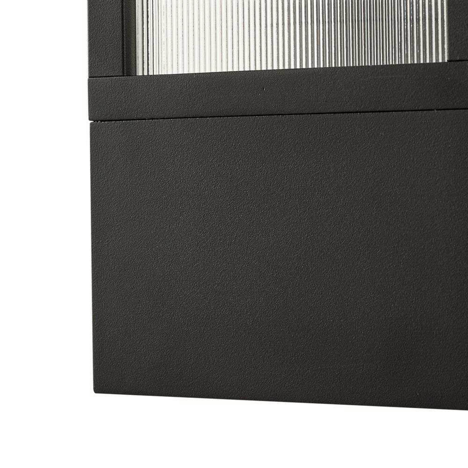 Klemens Outdoor Wall Lamp Rifled Black - Lucande