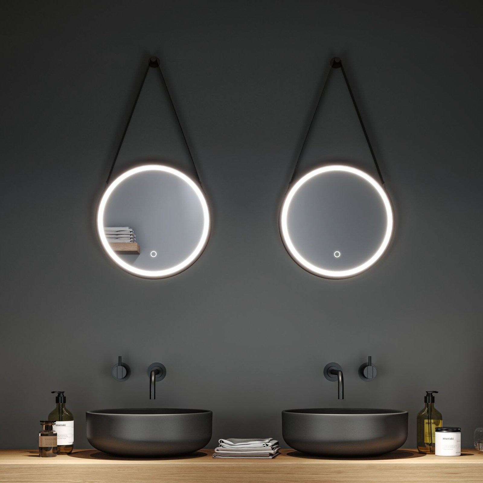 Paulmann Miro specchio sosp. LED Ø50cm framelight