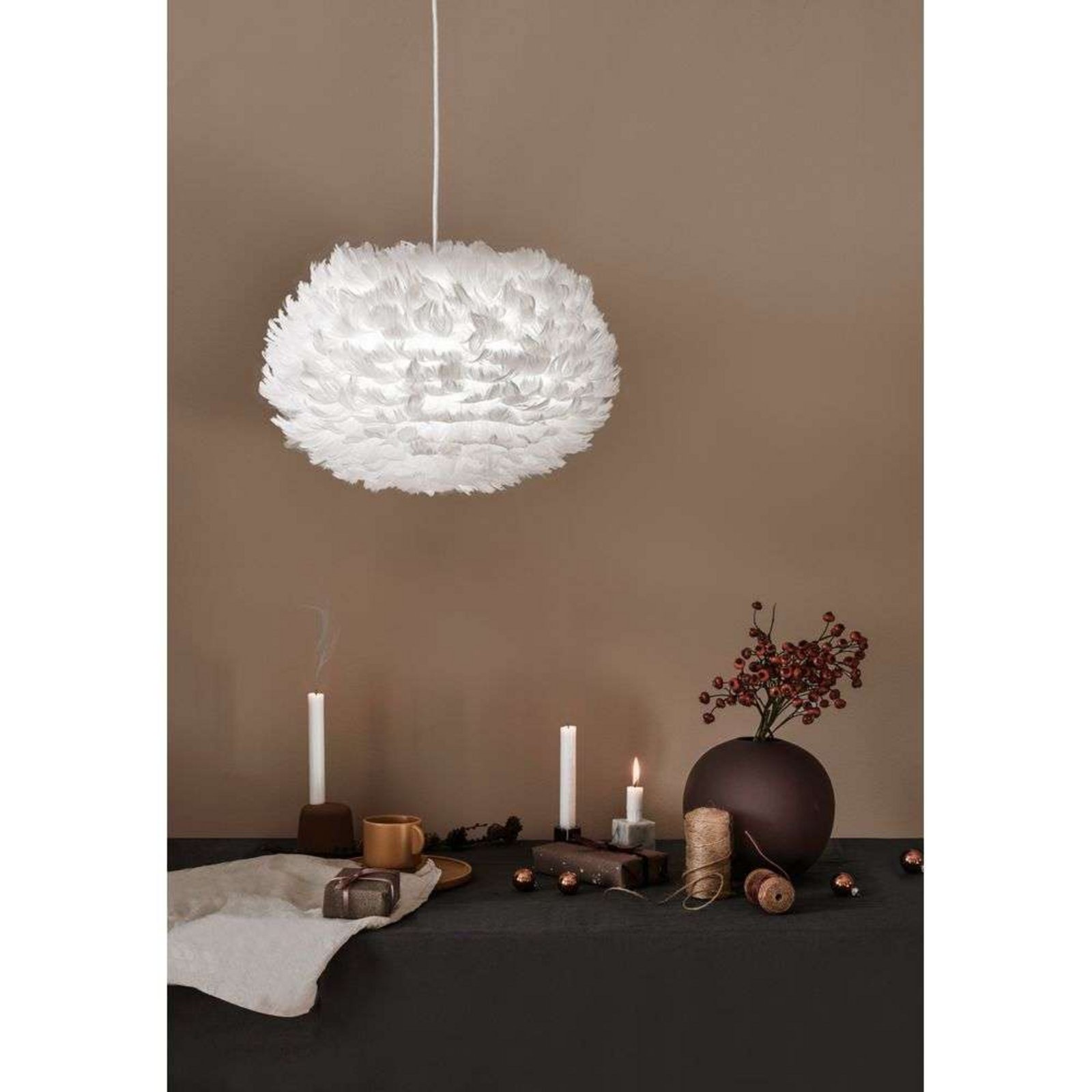 Eos Lustră Pendul Medium Alb/Negru - UMAGE