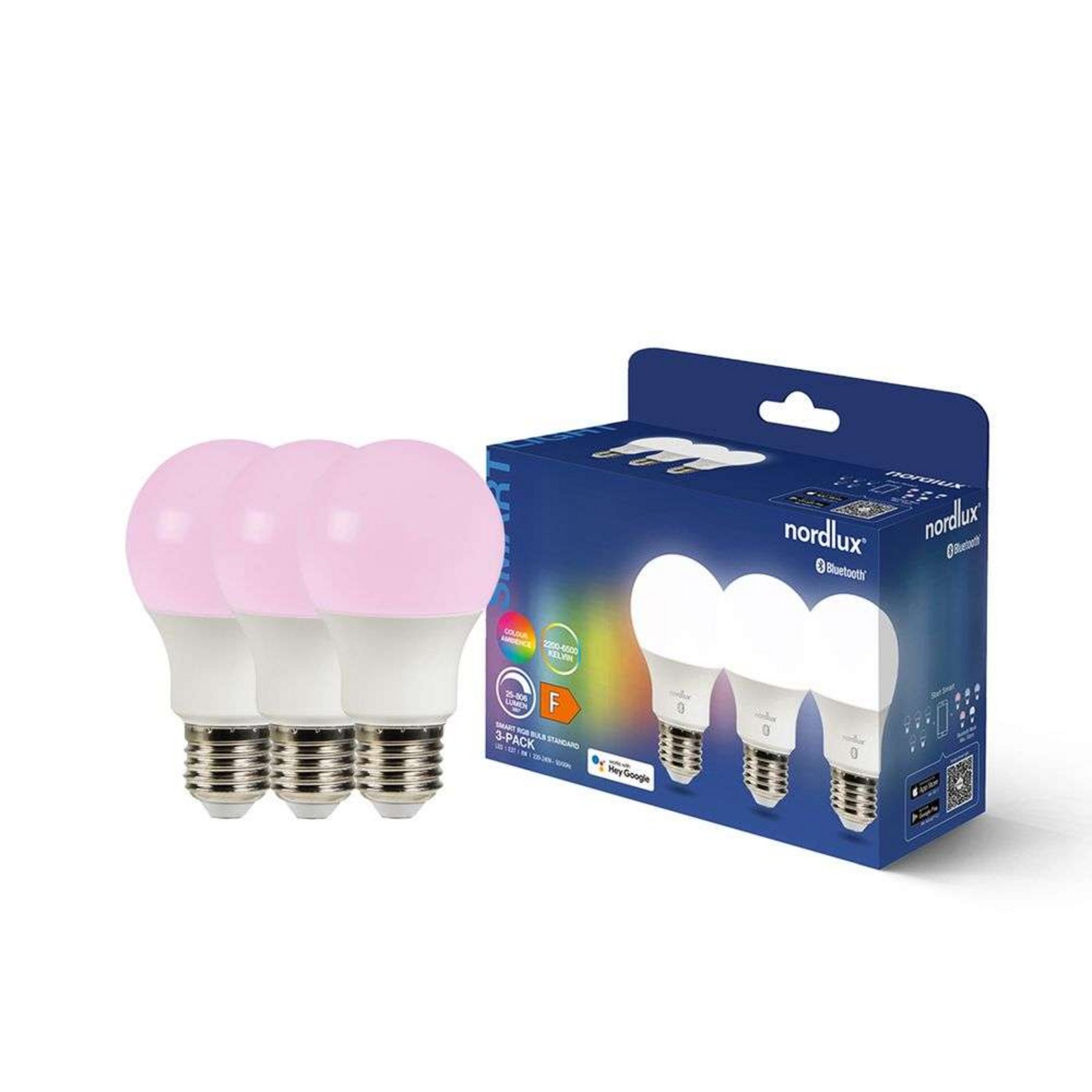 Żarówka Smart Colour 8W (806lm) 2200-6500K Dim. White 3-pack E27 - Nordlux