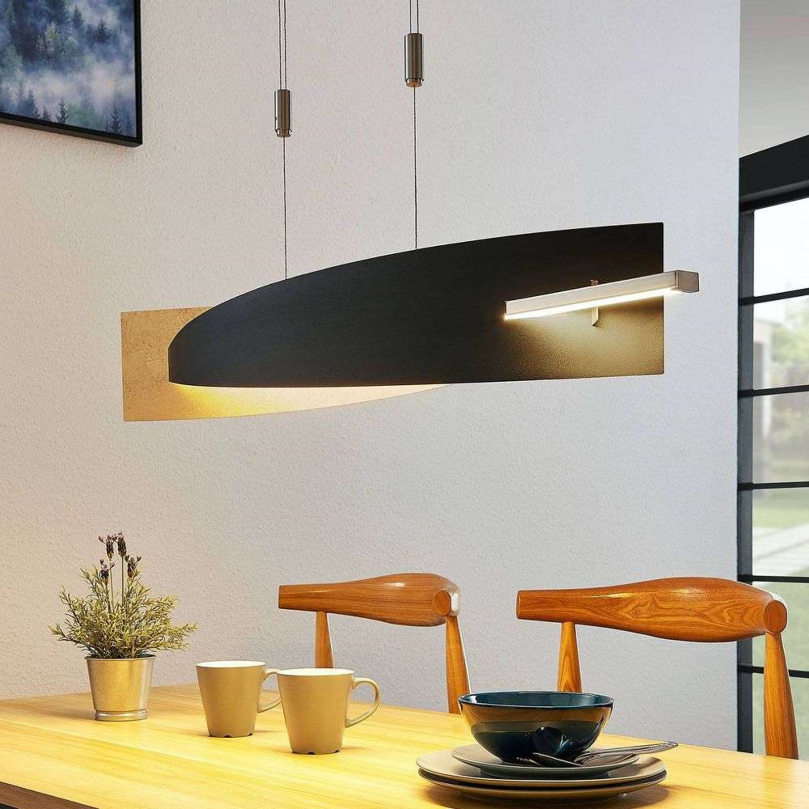 Marija Hanglamp L100 Black/Gold - Lucande