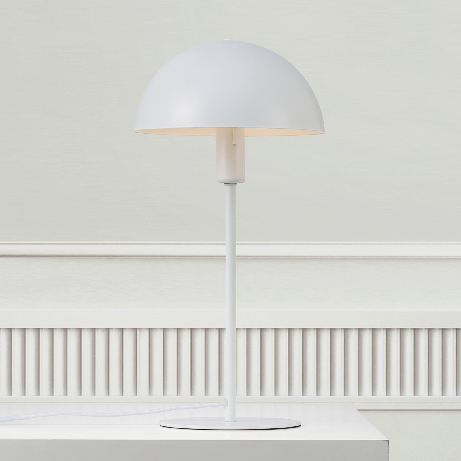 Bordlampe Ellen 20, hvid, metal, E14 fatning