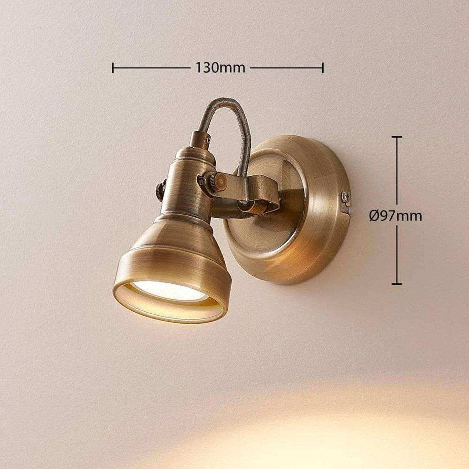 Perseas LED Vägglampa Antique Brass - Lindby